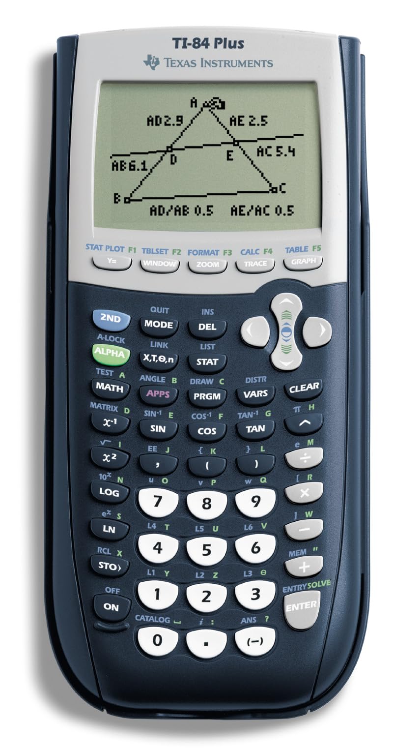 Texas Instruments TI-84 Plus Graphics Calculator, Black 320 x 240 pixels (2.8" diagonal)