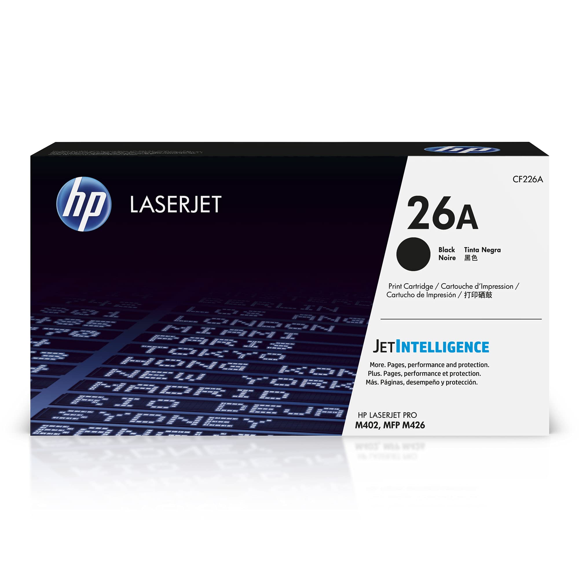 HP 26A Black Toner Cartridge | Works with HP LaserJet Pro M402 Series, HP LaserJet Pro MFP M426 Series | CF226A