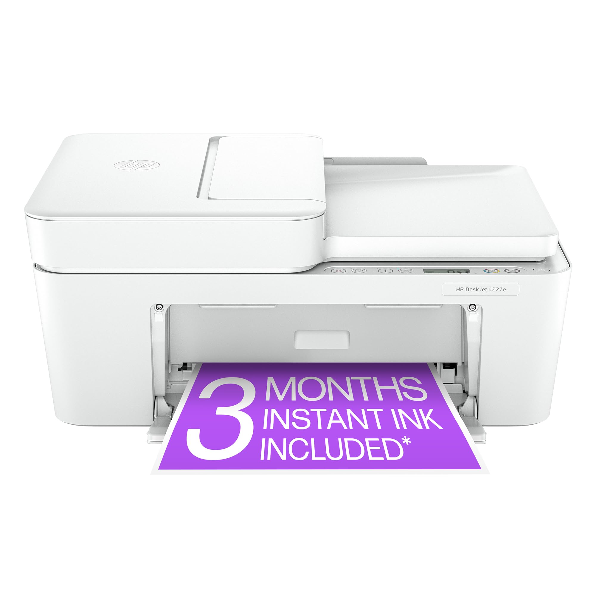 HP DeskJet 4227e Wireless All-in-One Color Inkjet Printer, Scanner, Copier, Best-for-Home, 3 Months of Instant Ink Trial Included (6W7F0A)