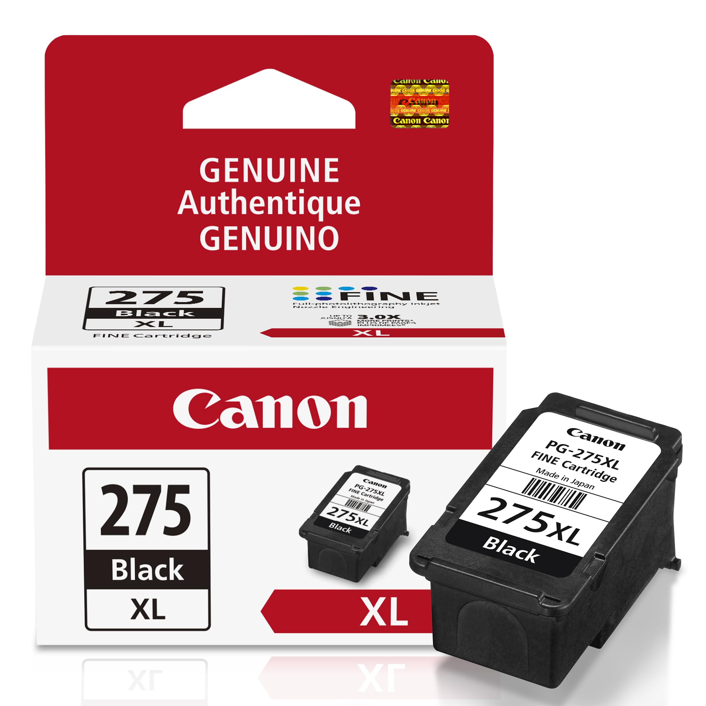 Canon PG-275 XL Genuine Black Ink Cartridge, Compatible with TS3520/3522, TR4720/4722, TS3720/3722