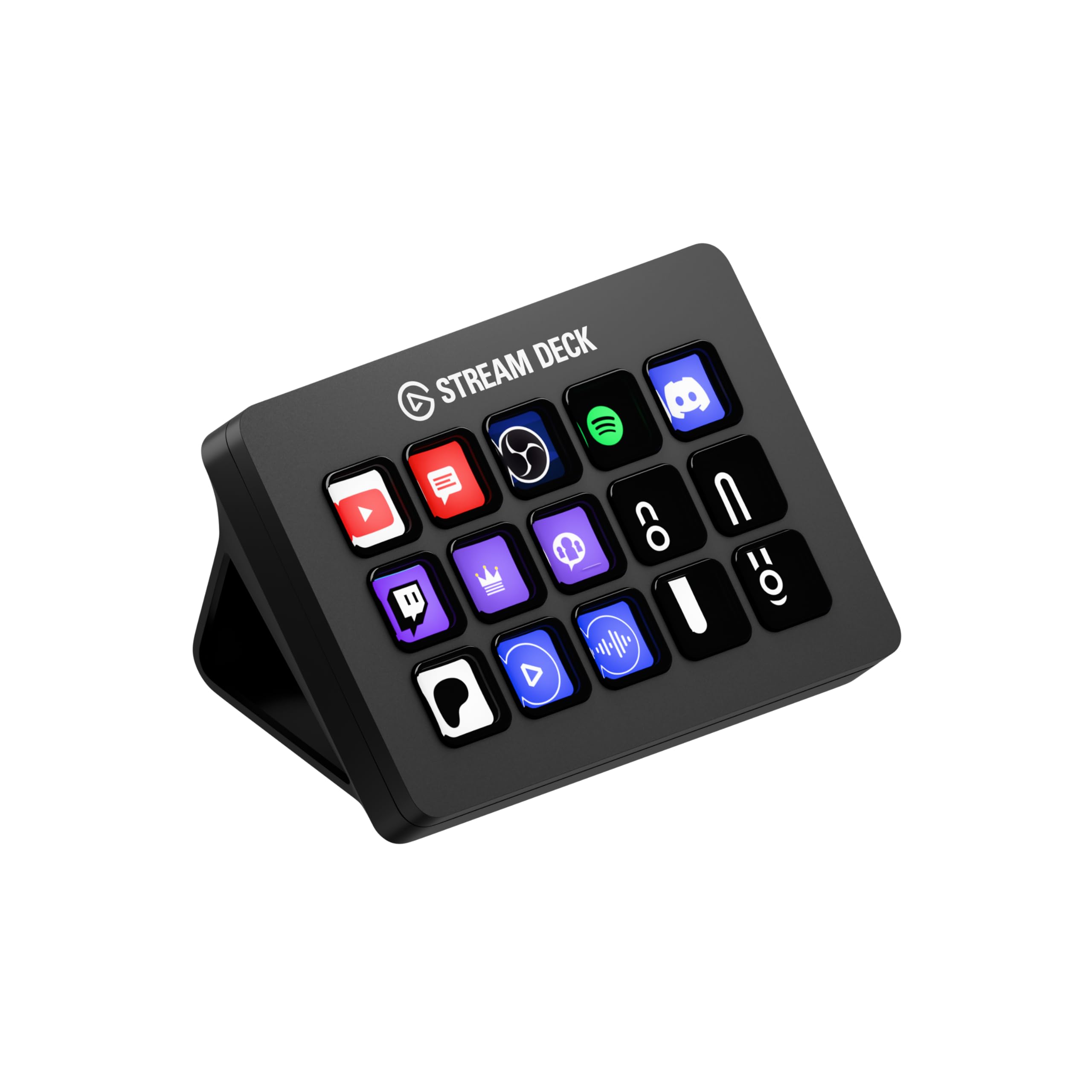 Elgato Stream Deck MK.2 – Studio Controller, 15 macro keys, trigger actions in apps and software like OBS, Twitch, ​YouTube and more, works with Mac and PC