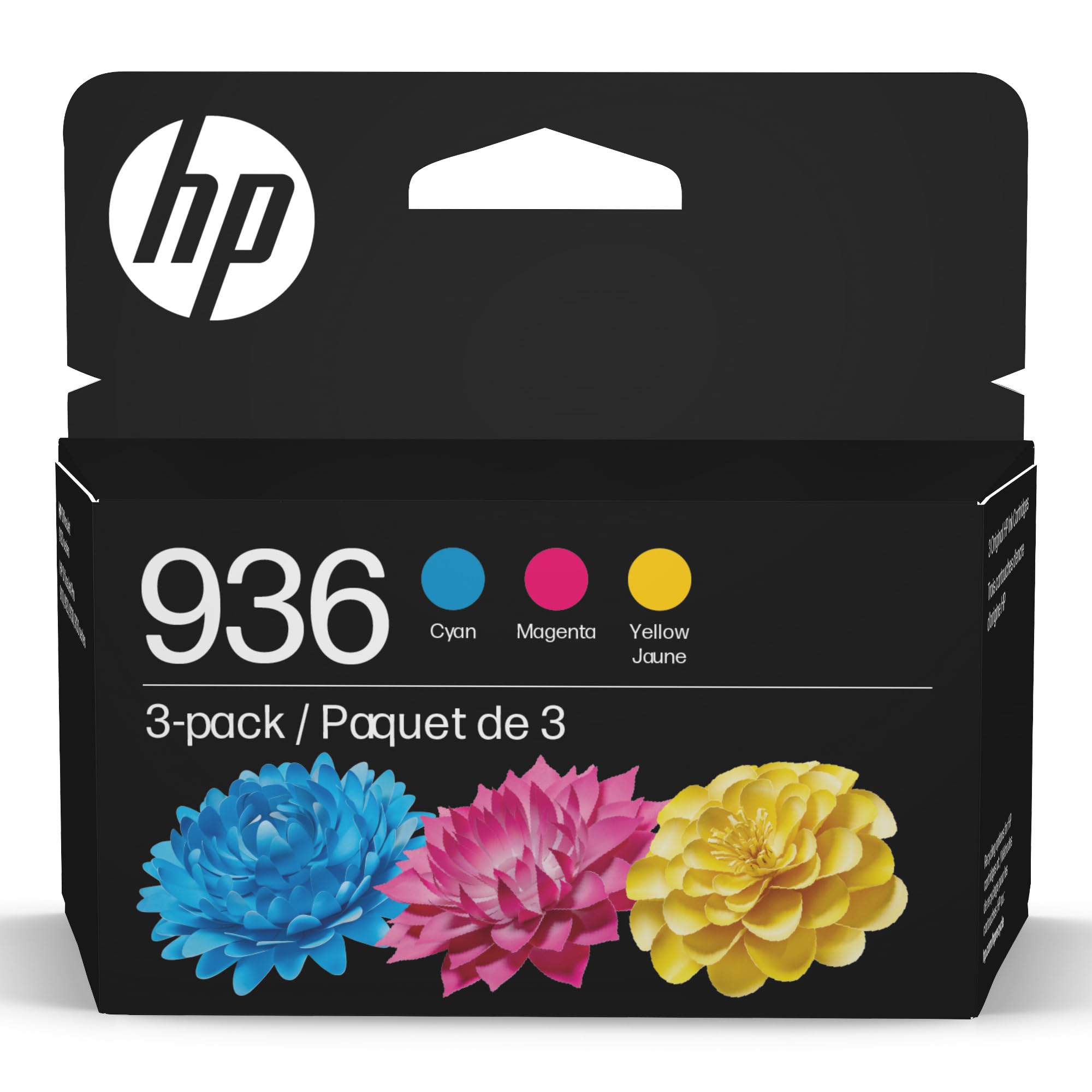 HP 936 Cyan/Magenta/Yellow Standard Yield Ink Cartridges, 3/Pack (6C3Z3LN)