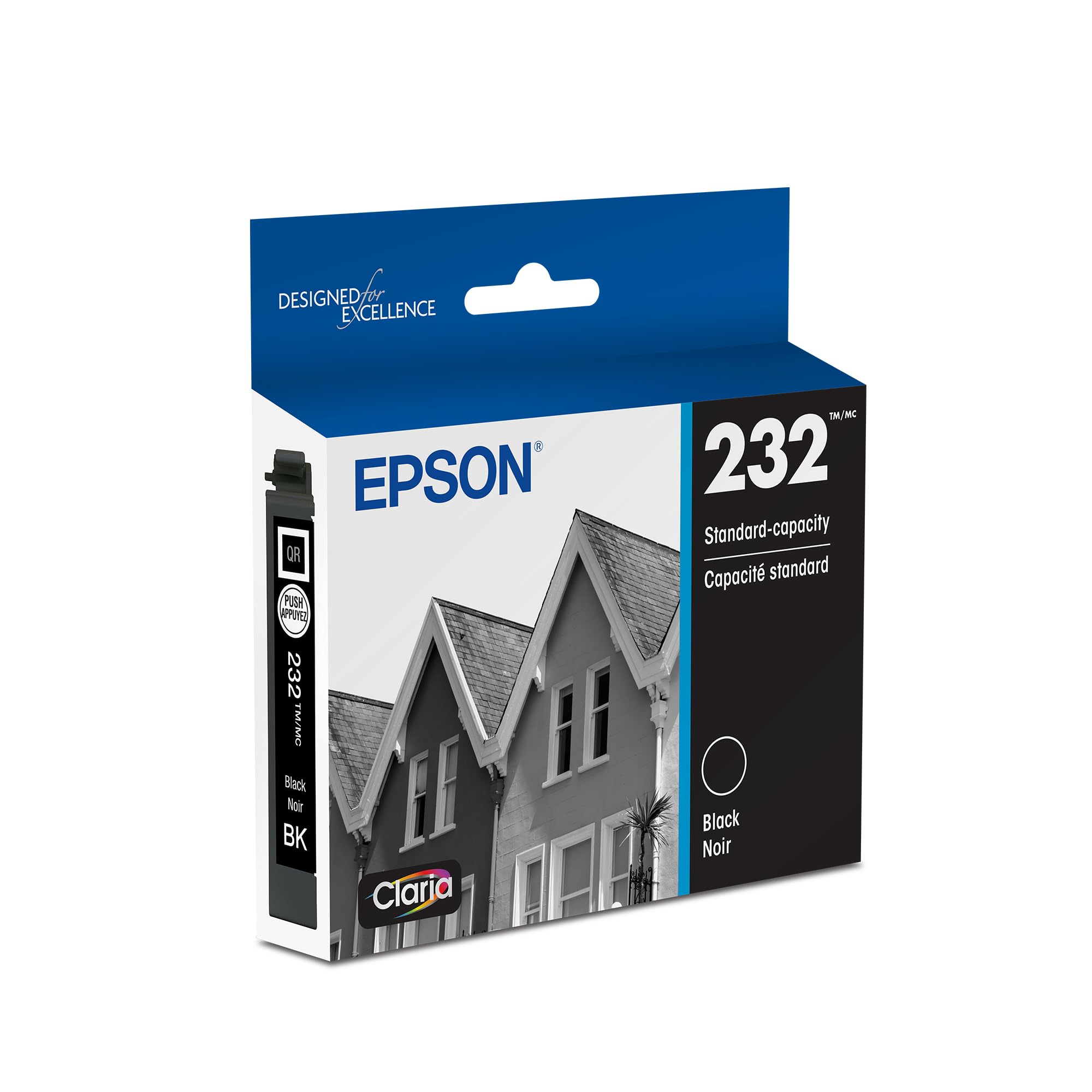 EPSON 232 Claria Ink Standard Capacity Black Cartridge (T232120-S) Works with WorkForce WF-2930, WF-2950, Expression XP-4200, XP-4205