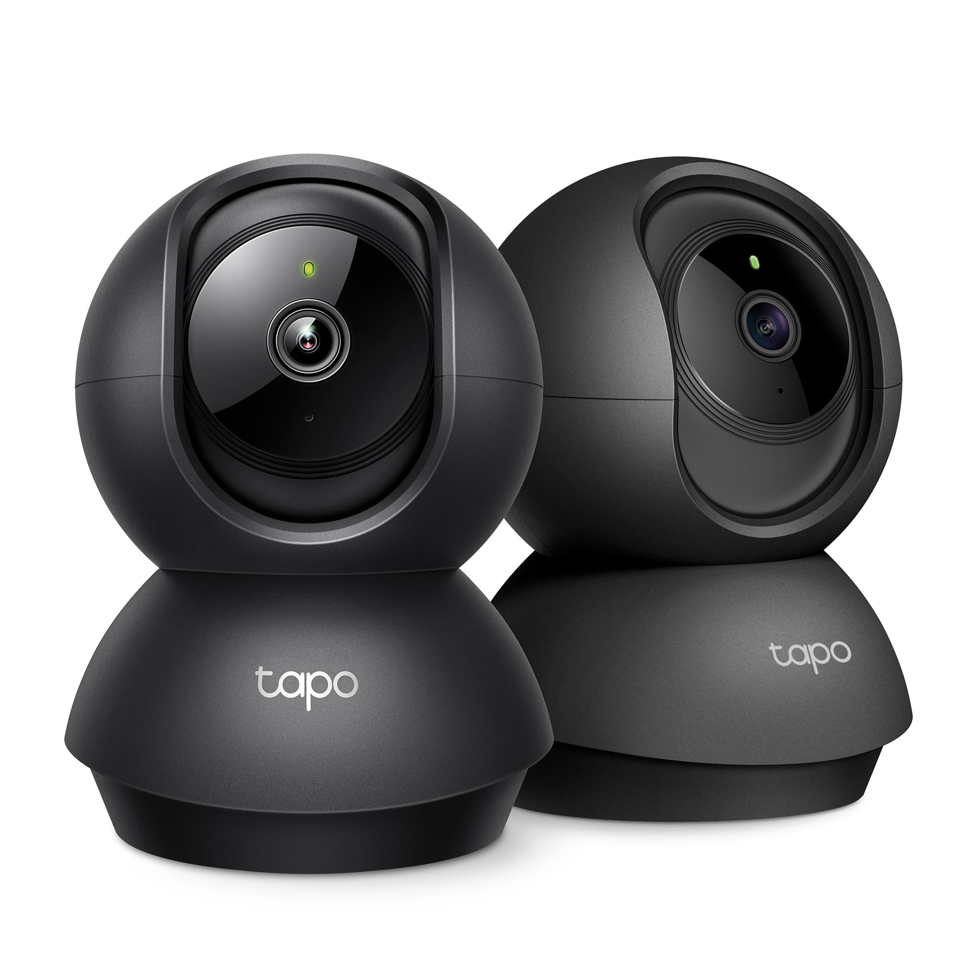 Tapo TP-Link 2K Pan/Tilt Indoor Security Camera for Baby Monitor, Pet Camera, Motion Detection & Tracking, 2-Way Audio, Cloud & SD Card Storage, Works w/Alexa & Google Home, Black, C211(2-Pack)