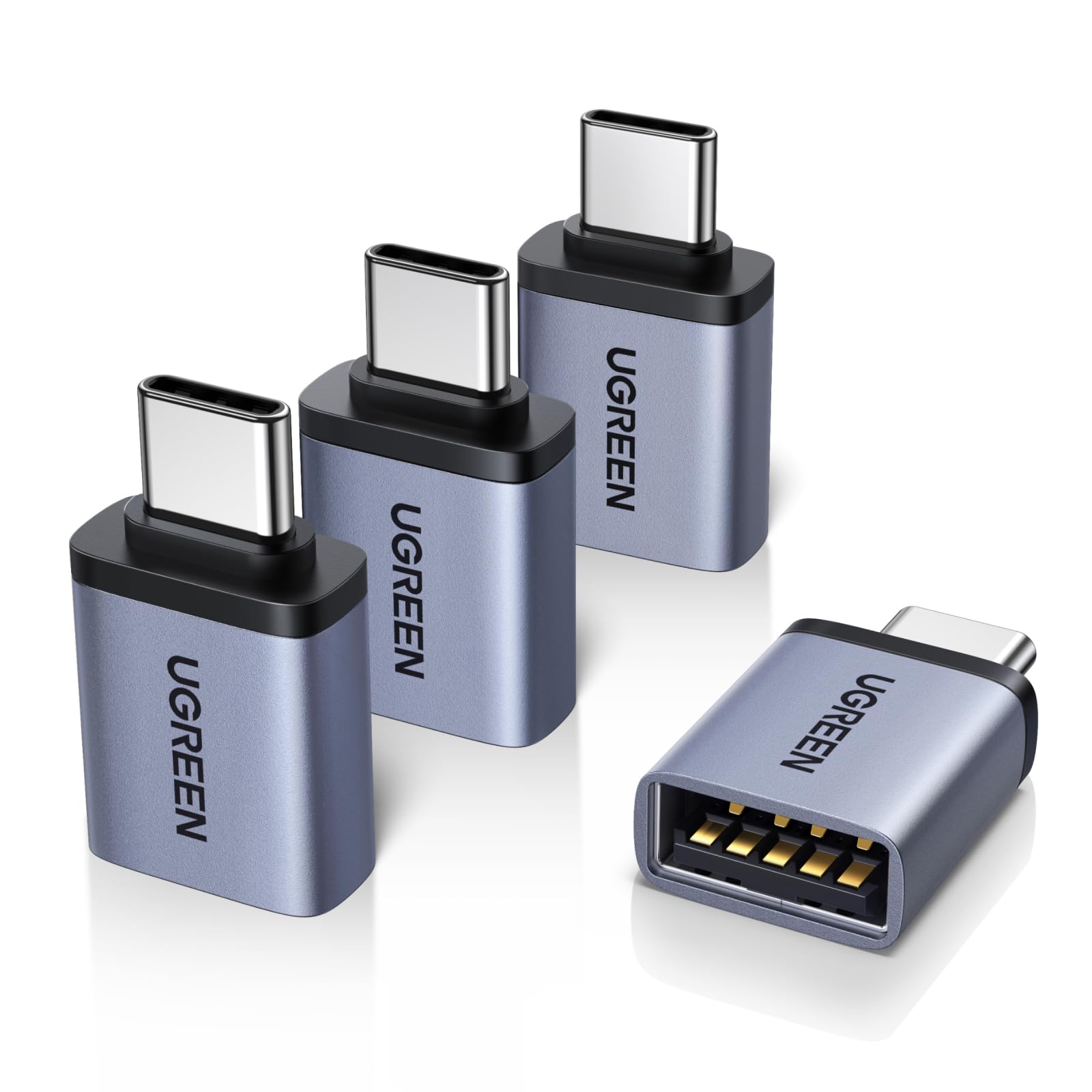 UGREEN USB C to USB Adapter 4 Pack, 10Gbps USBC Male to USB 3.2 Female Adapter, Type C USB C Adapter for MacBook Pro,iMac,iPhone 16 15 Pro Max,iPad mini Pro, Thunderbolt 4, Samsung Galaxy