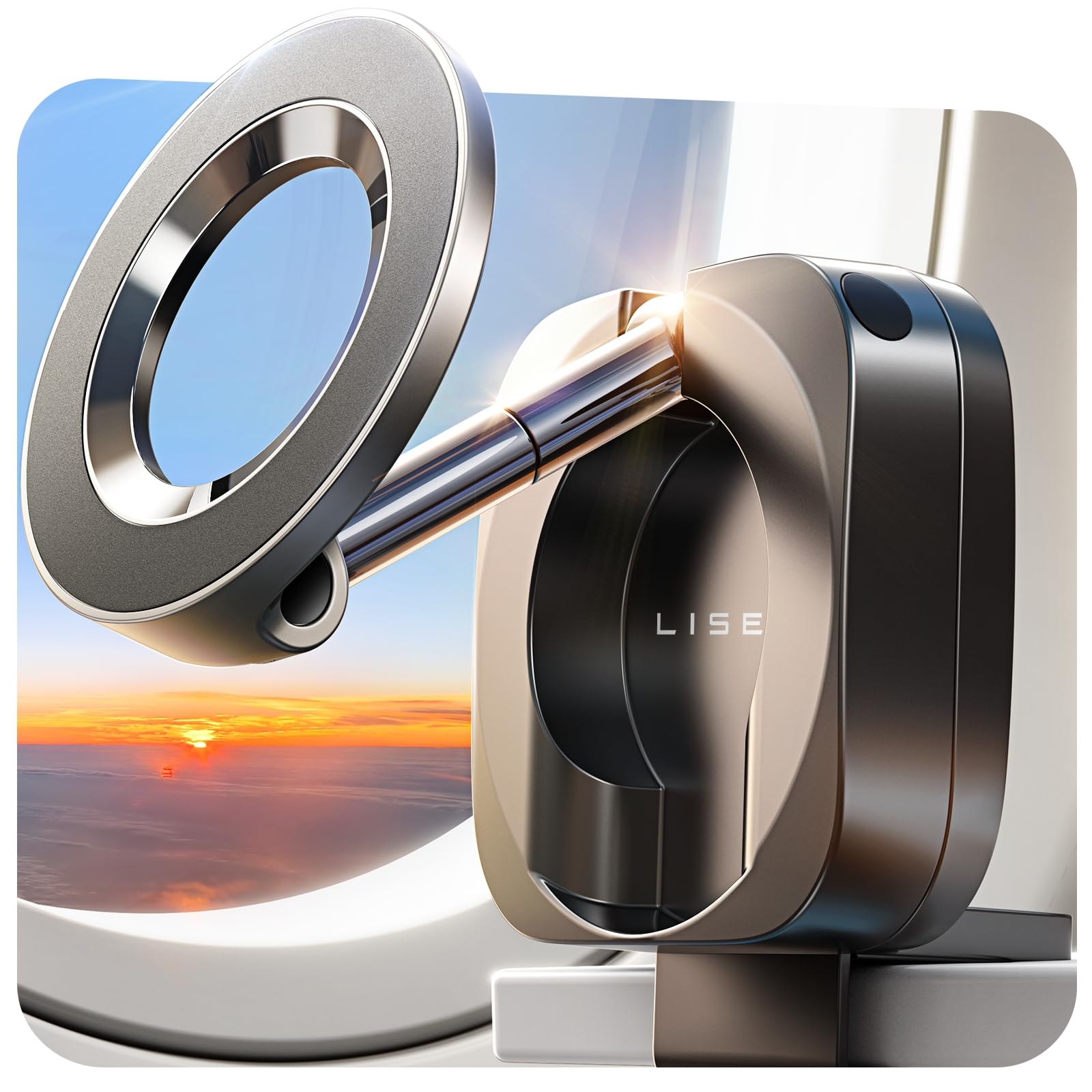 LISEN Airplane for iPhone Holder Stand for Desk Travel Europe Vacation Essentials Long Flight Mini Travels Essentials Kids Women for MagSafe Travel Accessories Cruise Essentials Cell Phone Video Kits