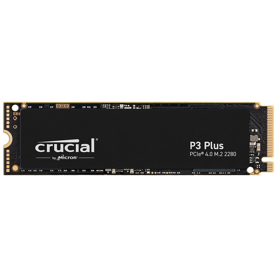 Crucial P3 Plus 2TB PCIe Gen4 3D NAND NVMe M.2 SSD, up to 5000MB/s - CT2000P3PSSD8