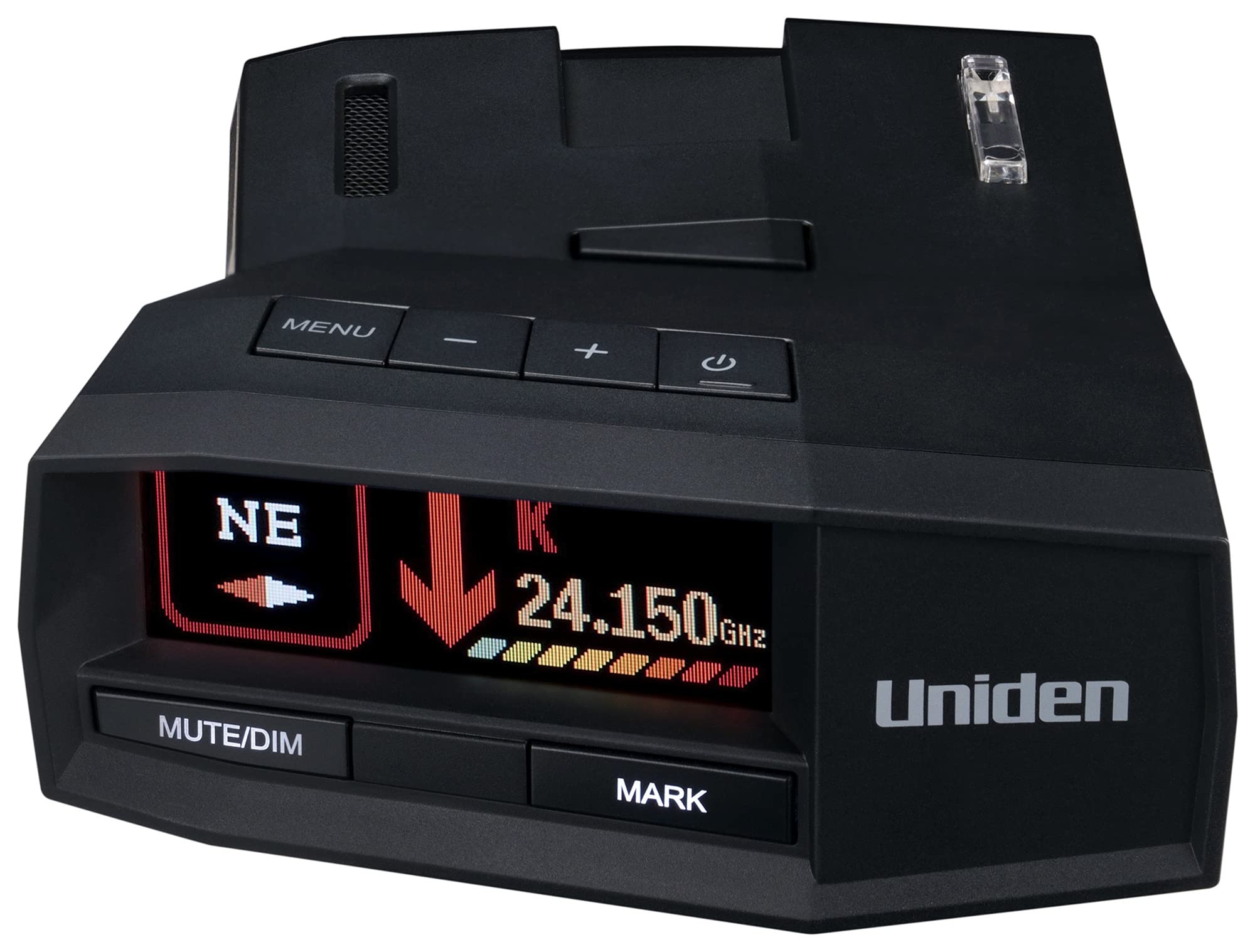 UNIDEN R8 Extreme Long-Range Radar/Laser Detector, Dual-Antennas Front & Rear Detection w/Directional Arrows, Built-in GPS w/Real-Time Alerts, Voice Alerts, Red Light Camera,Speed Camera Alerts,Black