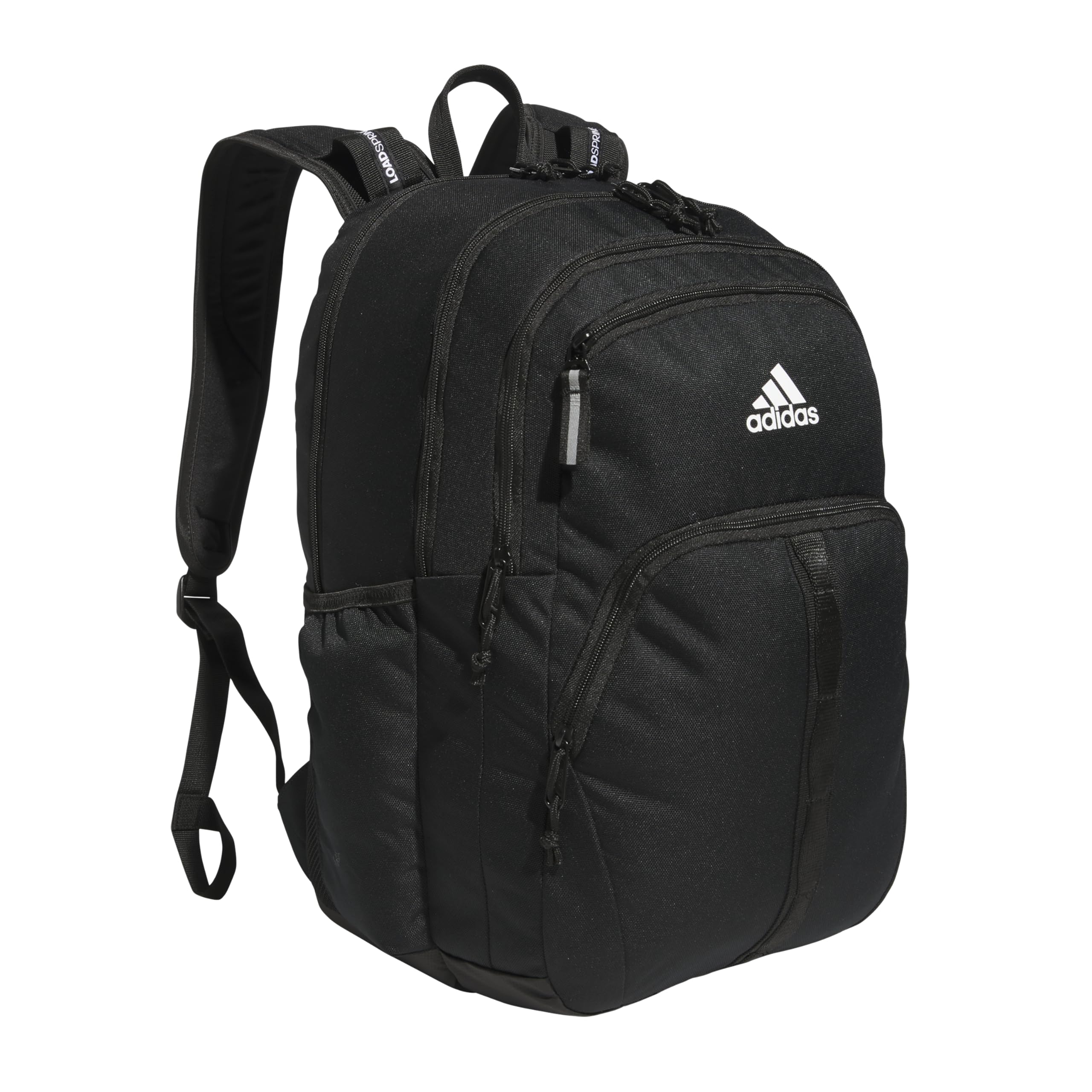 adidas Prime Backpack for Work, Travel Bag for Women and Men with Padded Compartment for Laptop, Black/White/2, One Size