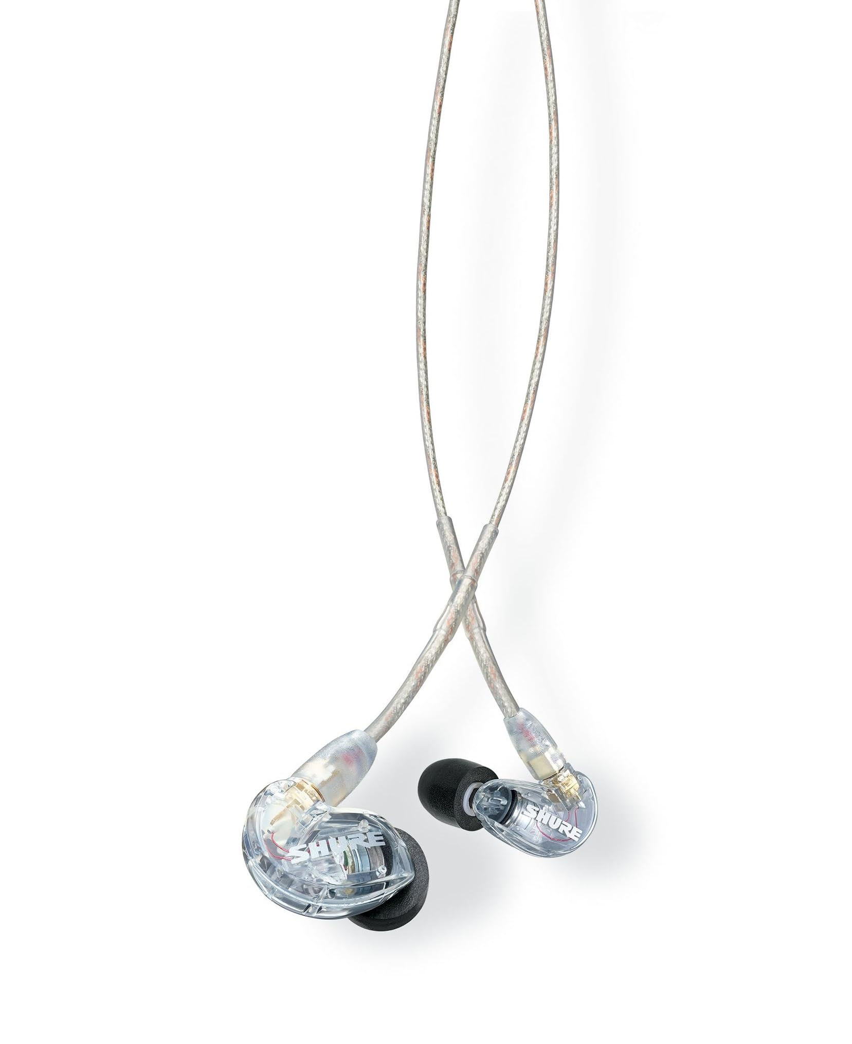 Shure SE215 PRO Wired Earbuds - Professional Sound Isolating Earphones, Clear Sound & Deep Bass, Single Dynamic MicroDriver, Secure Fit in Ear Monitor, Plus Carrying Case & Fit Kit - Clear (SE215-CL)