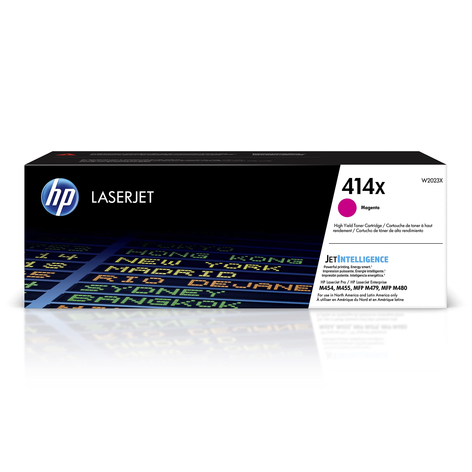 HP 414X Magenta High-yield Toner Cartridge | Works with HP Color LaserJet Enterprise M455dn, MFP M480f; HP Color LaserJet Pro M454 Series, MFP M479 Series | W2023X