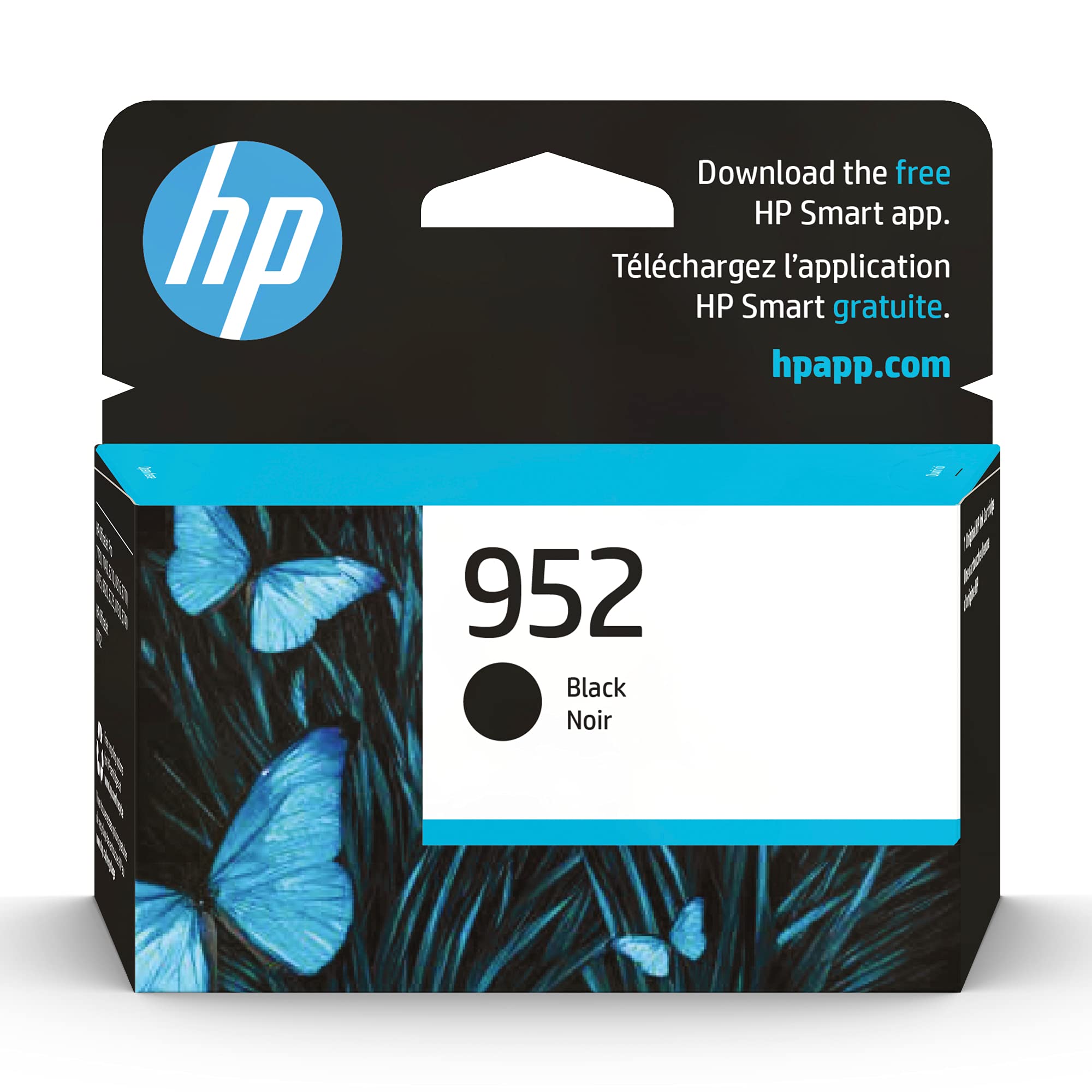 HP 952 Black Ink Cartridge for HP Printers | Works with Printer Series: OfficeJet 8702, OfficeJet Pro 7720, 7740, 8210, 8710, 8720, 8730, 8740 | Eligible for Instant Ink | F6U15AN
