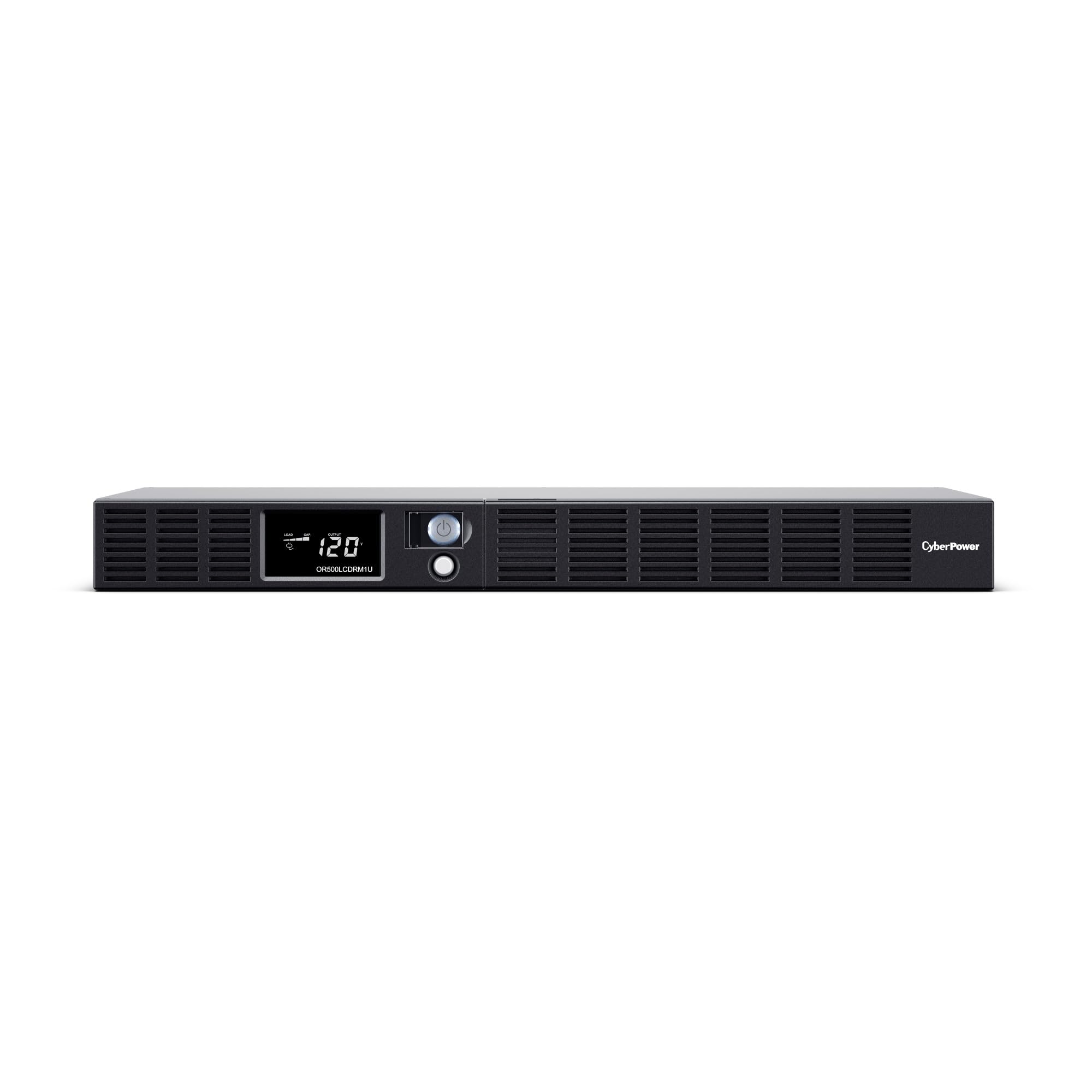 CyberPower OR500LCDRM1U Smart App LCD UPS Battery Backup and Surge Protector, 500VA/300W, 6 Outlets, AVR, 1U Rackmount, UL Certified