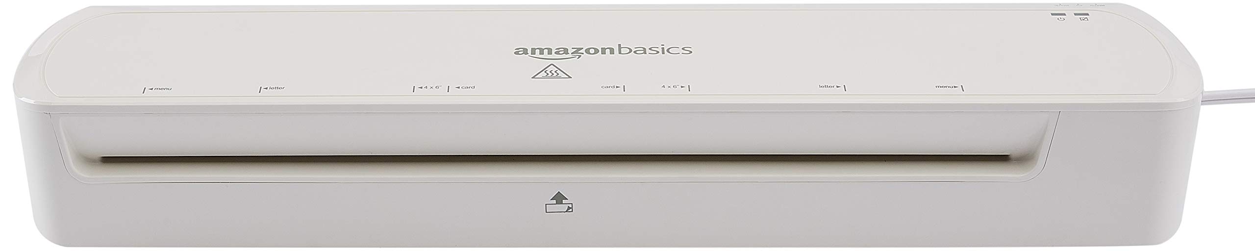Amazon Basics 12-Inch Thermal Laminator Machine, Easy to Use for Home Office or School, 12-Inch, White