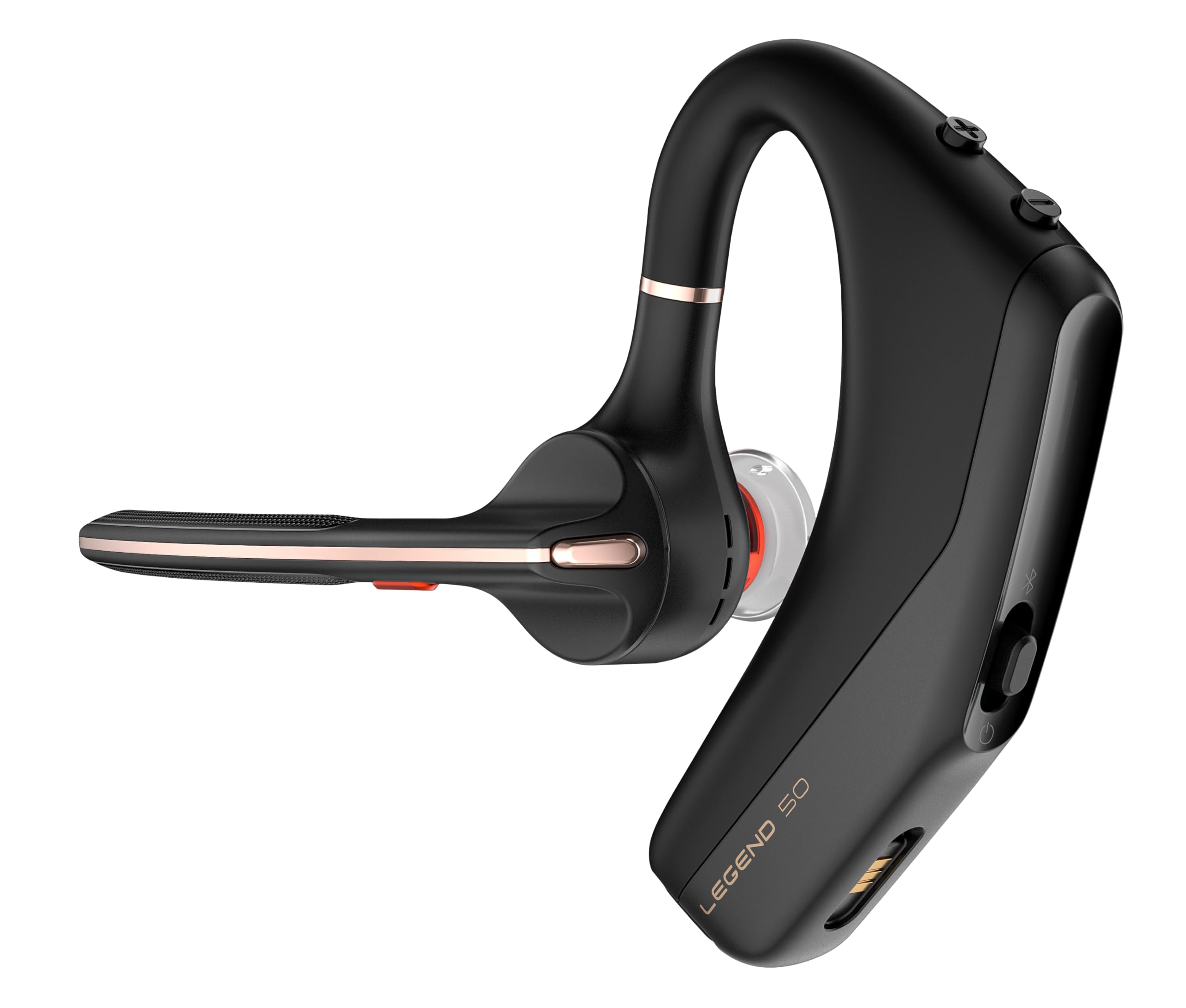 POLY HP Voyager Legend 50 - Bluetooth Headset - Discreet Boom & 4 Noise-Canceling Mics, AI Noise Block AI & WindSmart Technology - Seamless Connectivity & Smart Call Controls - All-Day Comfort, Black