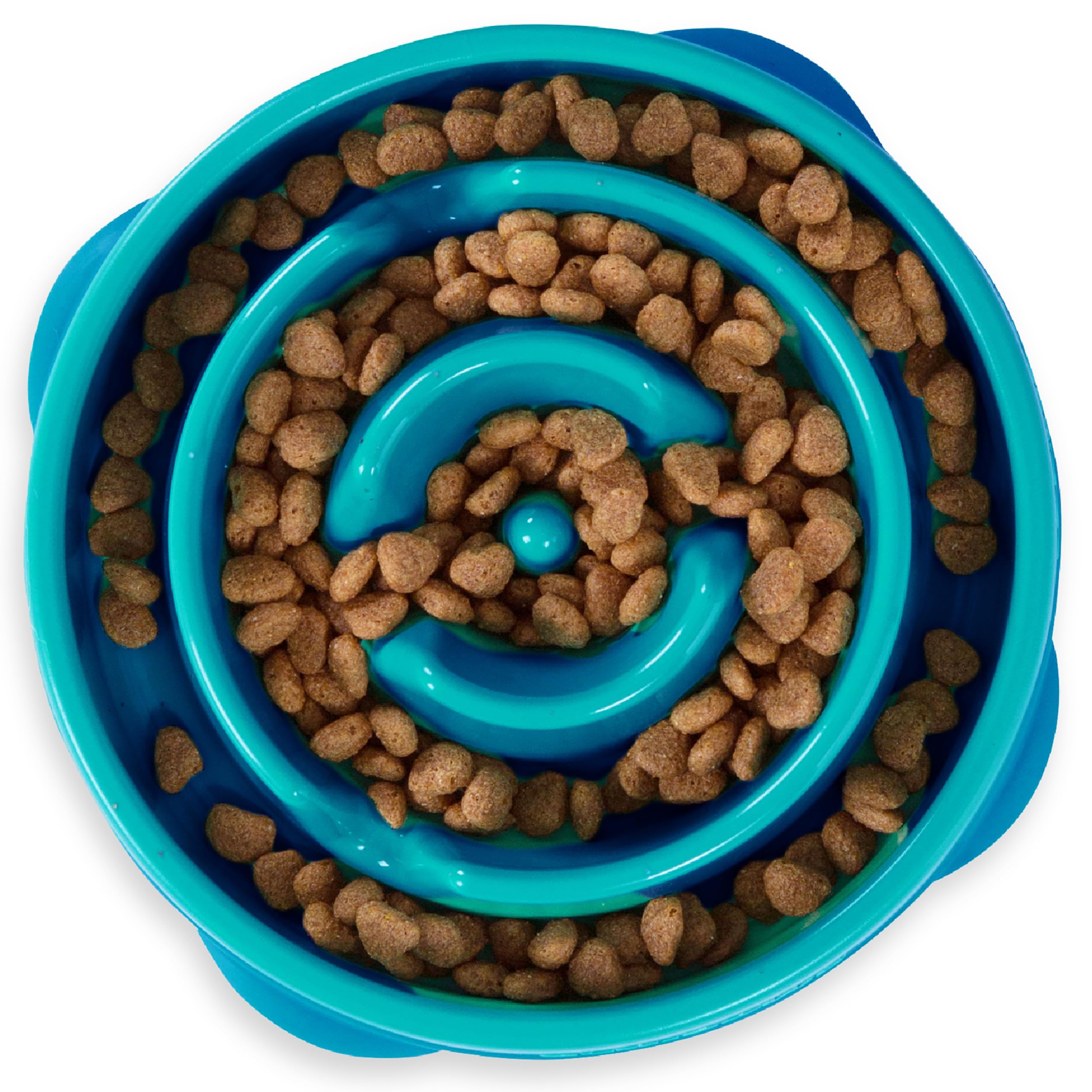 Outward Hound Fun Feeder Slo Bowl, Medium Slow Feeder Dog Bowl, 2 Cups, Turquoise