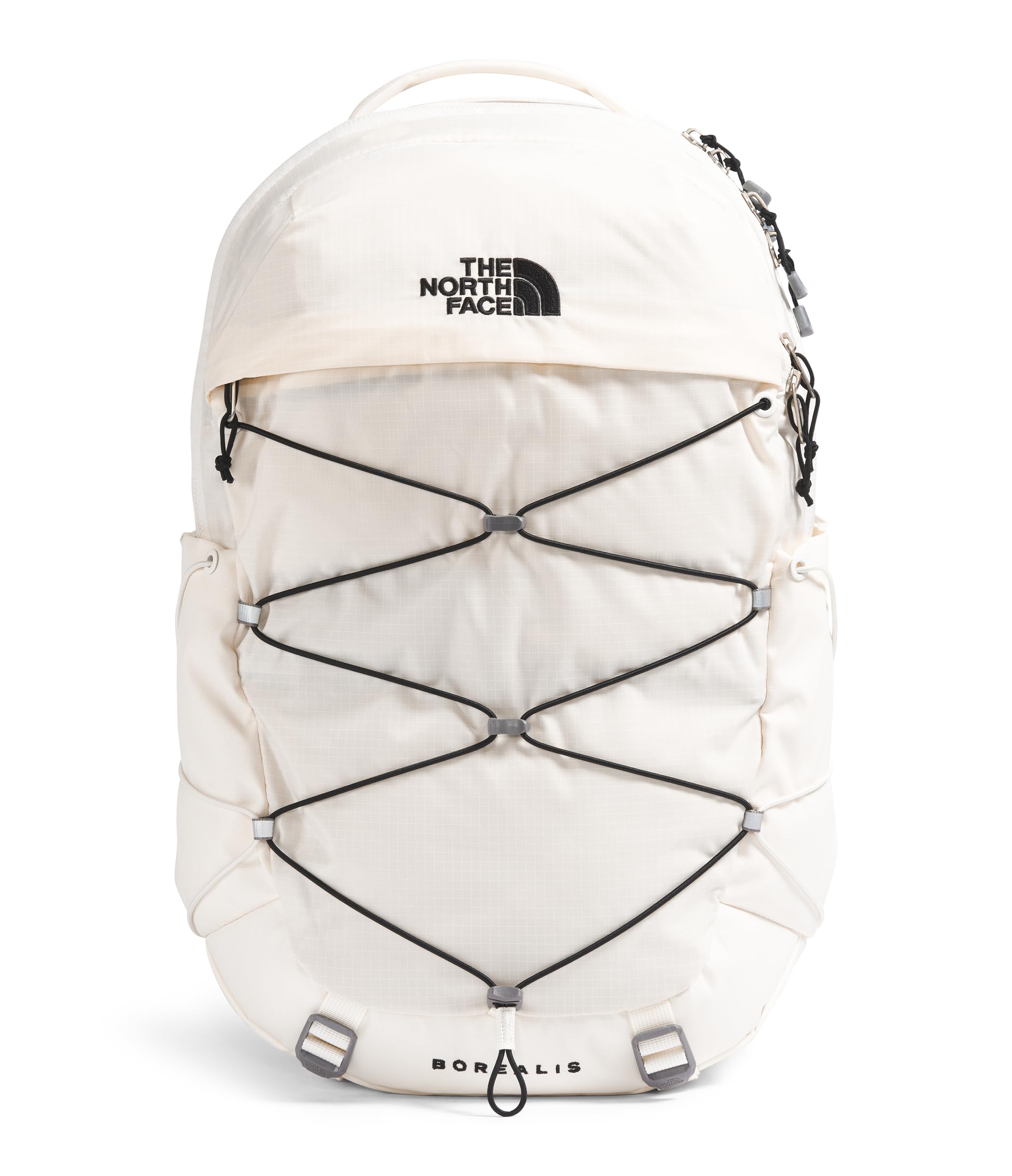 THE NORTH FACE Women's Borealis Commuter Laptop Backpack | Everyday Travel Bag with 16" Laptop Sleeve, Women-Specific Fit, Reflective Details, Gardenia White/TNF Black-NPF, One Size