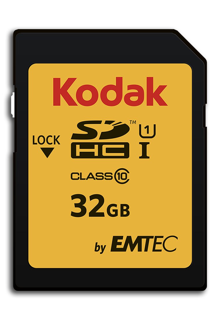 KODAK SDHC Card 32GB UHS-I U1 V10 Premium, up to 85MB/s Read Speed, for Full HD Video and High-Resolution Pictures, Compatible with SDHC Standard - EKMSD32GHC10K