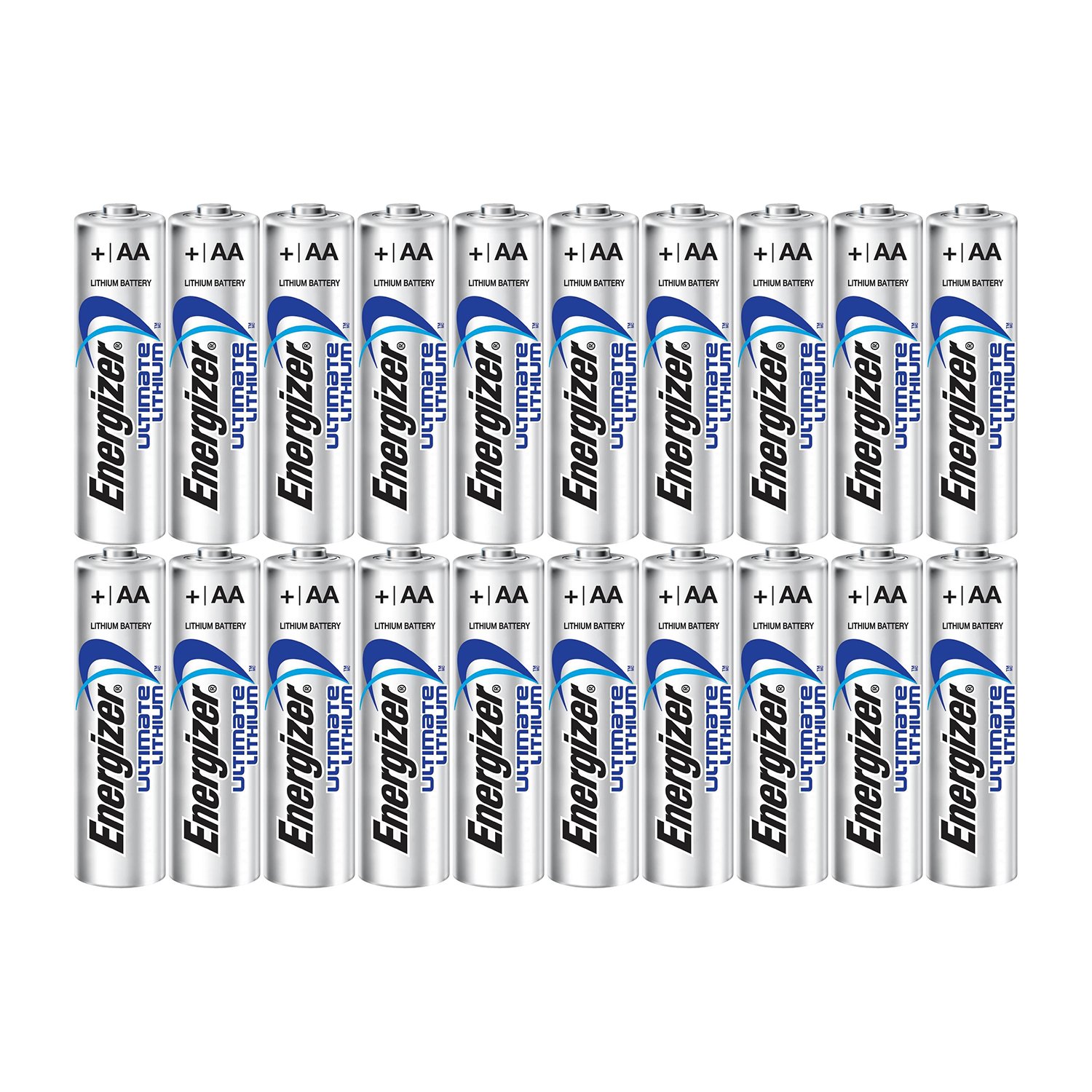 Energizer Ultimate Lithium AA Size Batteries - 20 Pack (5-4packs)
