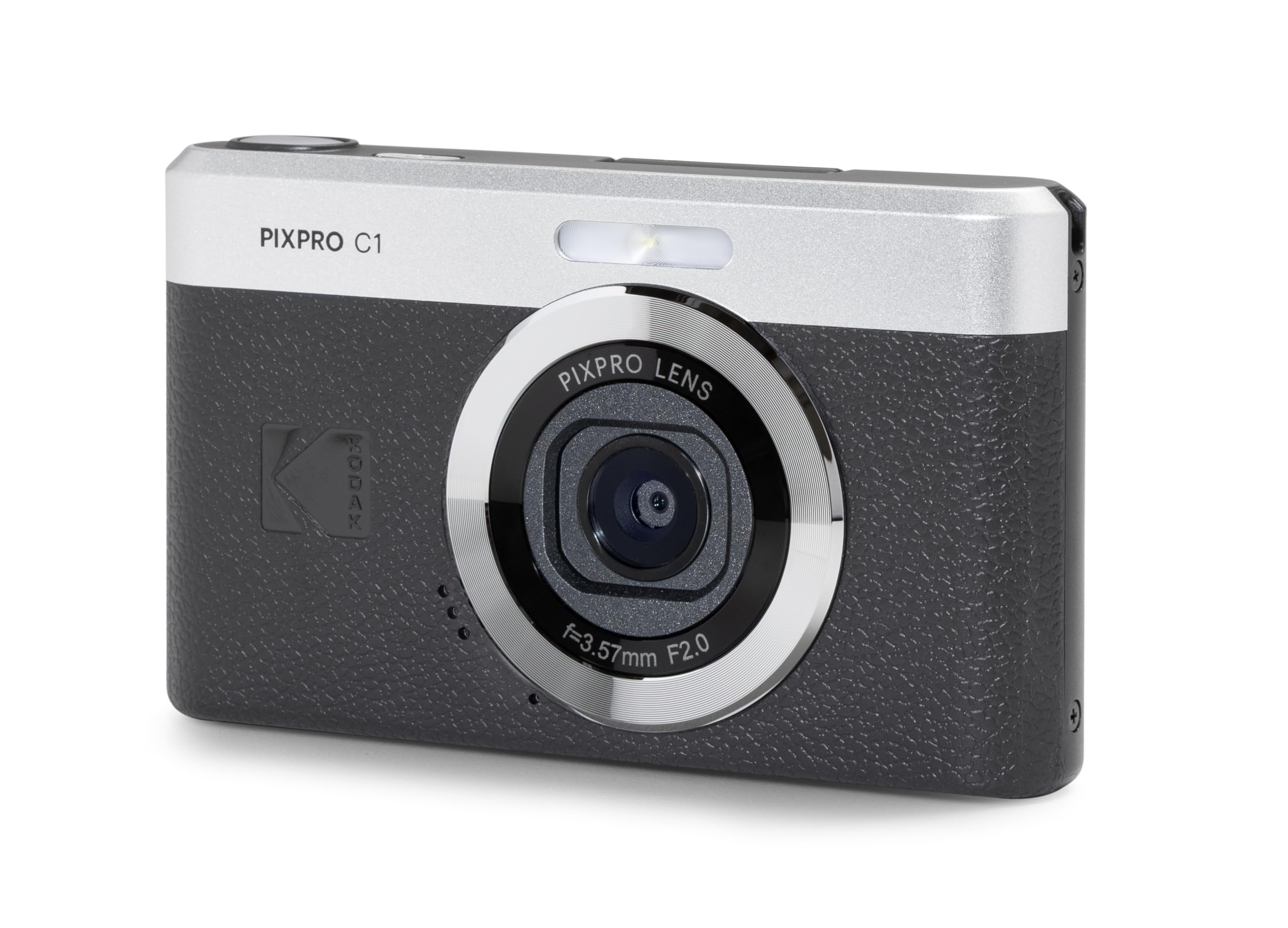 KODAK PIXPRO C1 Friendly Zoom Digital Camera - 13MP Compact Point and Shoot with 2.8” 180° Tilt LCD Flip Screen, Retro Vintage Design with 4X Zoom and 1080P Full HD Video for Travel, Vlogging, Black