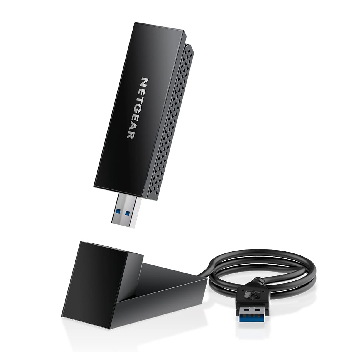 NETGEAR Nighthawk WiFi 6E USB 3.0 Adapter (A8000) - AXE3000 Tri-Band Wireless Gigabit Speed (Up to 3Gbps) - New 6GHz Band – Works with Any WiFi 6 or 6E Router Or Mesh System - for Windows PC