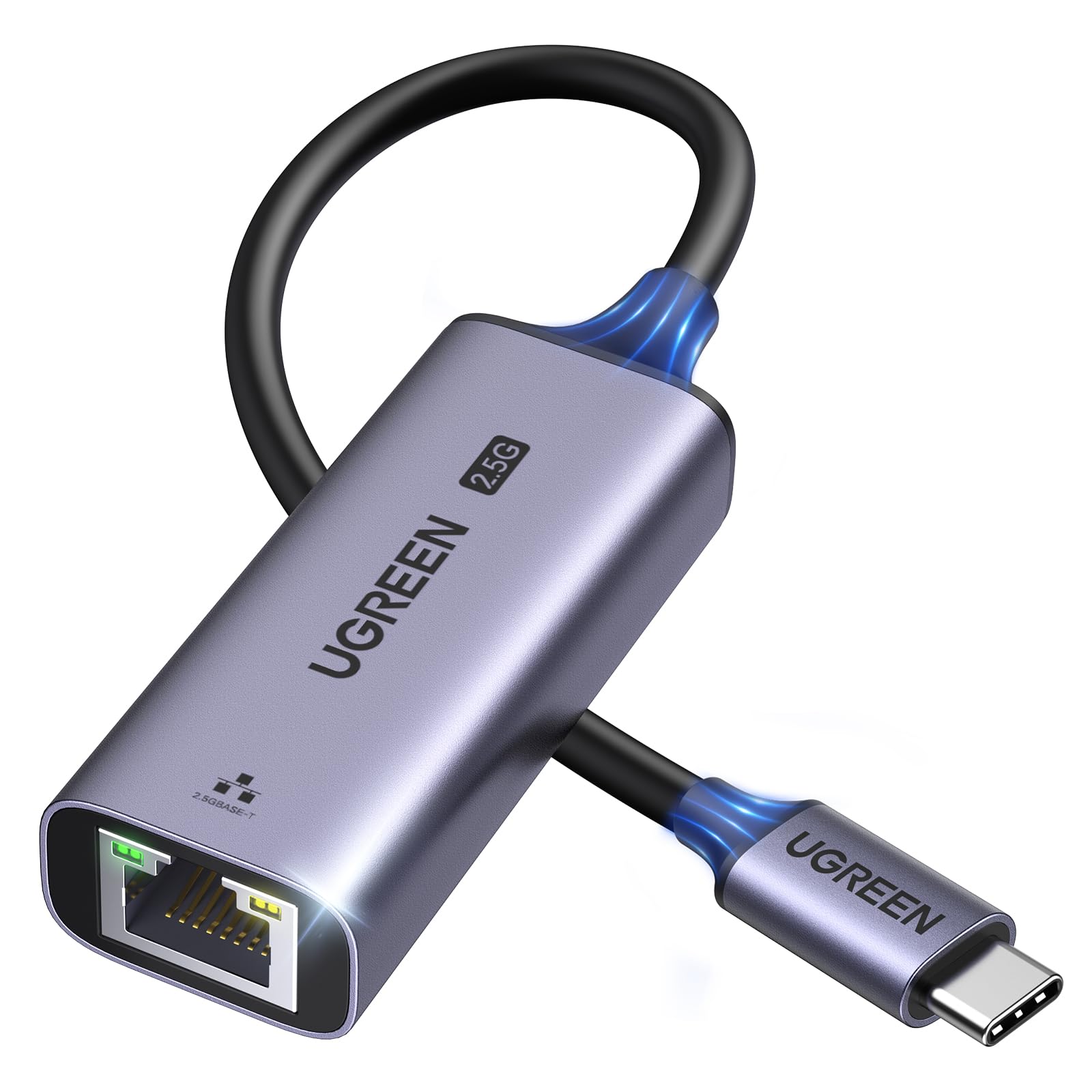 UGREEN USB C to Ethernet Adapter 2.5G, Ethernet Adapter for Laptop, Aluminum, Type C (Thunderbolt 4/3 Compatible) to RJ45 Network Internet, Compatible for NAS, MacBook Air/Pro, XPS, iPhone 15 Pro/Max