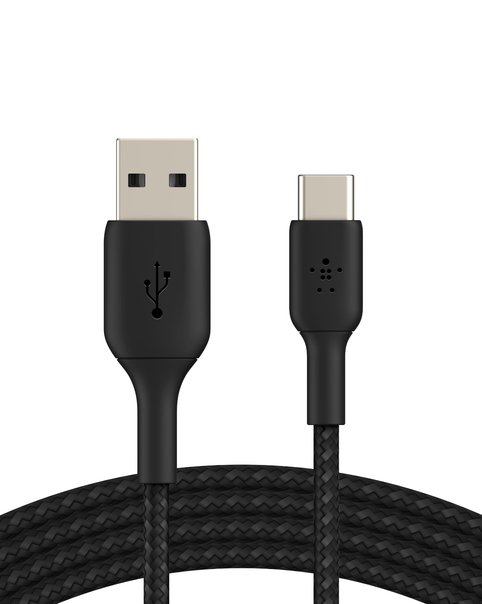 Belkin USB C to USB A Cable, 3.3ft, 15W - Type C Charger, iPhone Charger Cord, Braided, Flexible for iPhone 16 & 15, Galaxy S25, Pixel 9, iPad Pro, AirPods Pro, Switch 2 & More, CarPlay - Black
