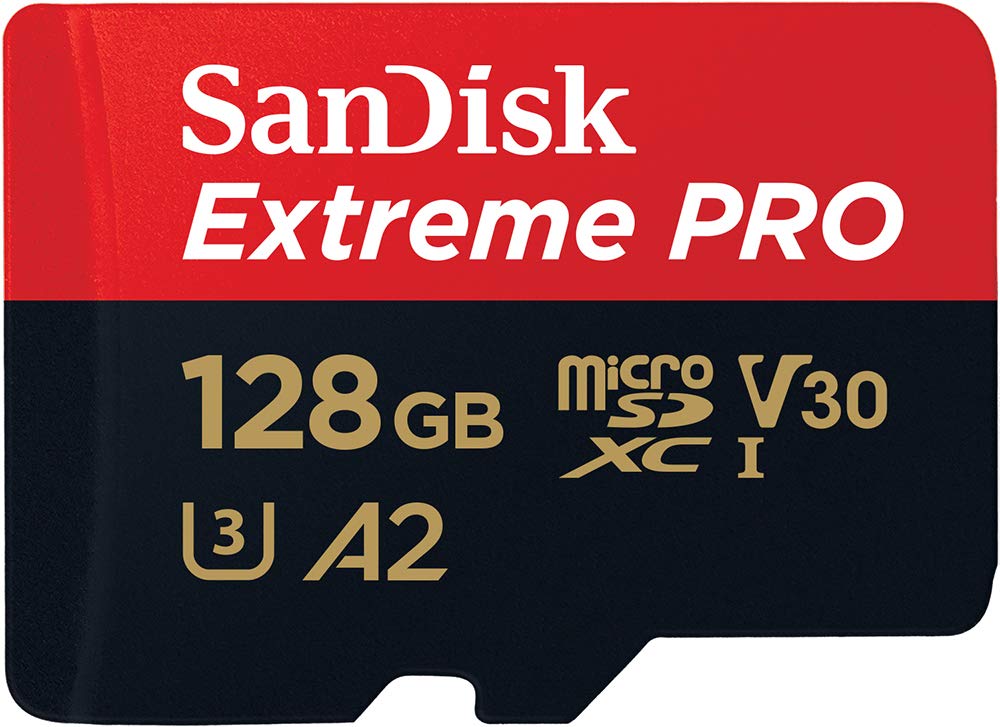 Sandisk SDSQXCD-128G-GN6MA Extreme Pro Microsdxc 128gb+sd Flsh Adapter 200mb/s 90mb/s A2 C10 V30 U