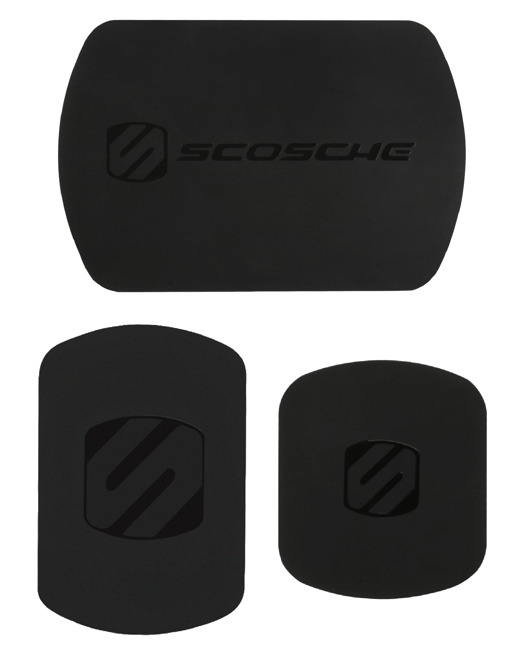 Scosche MAGRKI MagicMount Replacement Metal Plate Kit for Phone, Metal Plates for Magnetic Mount Cell Phone Holder for Car, Universal with All Devices and Phone Case, Black