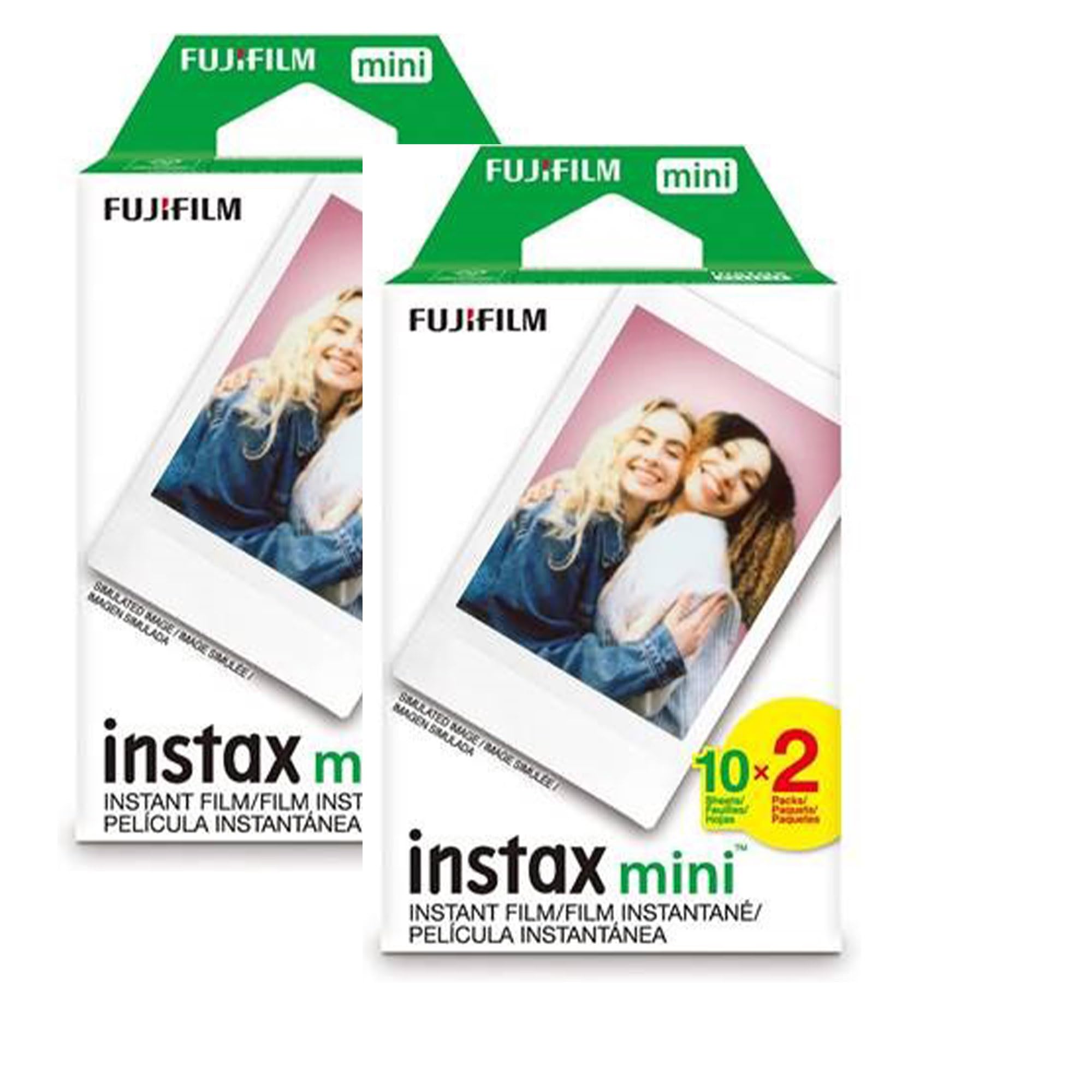 Fujifilm Instax Mini Instant Film, 2 x 10 Shoots X 2Pack (Total 40 Shoots) Value Set