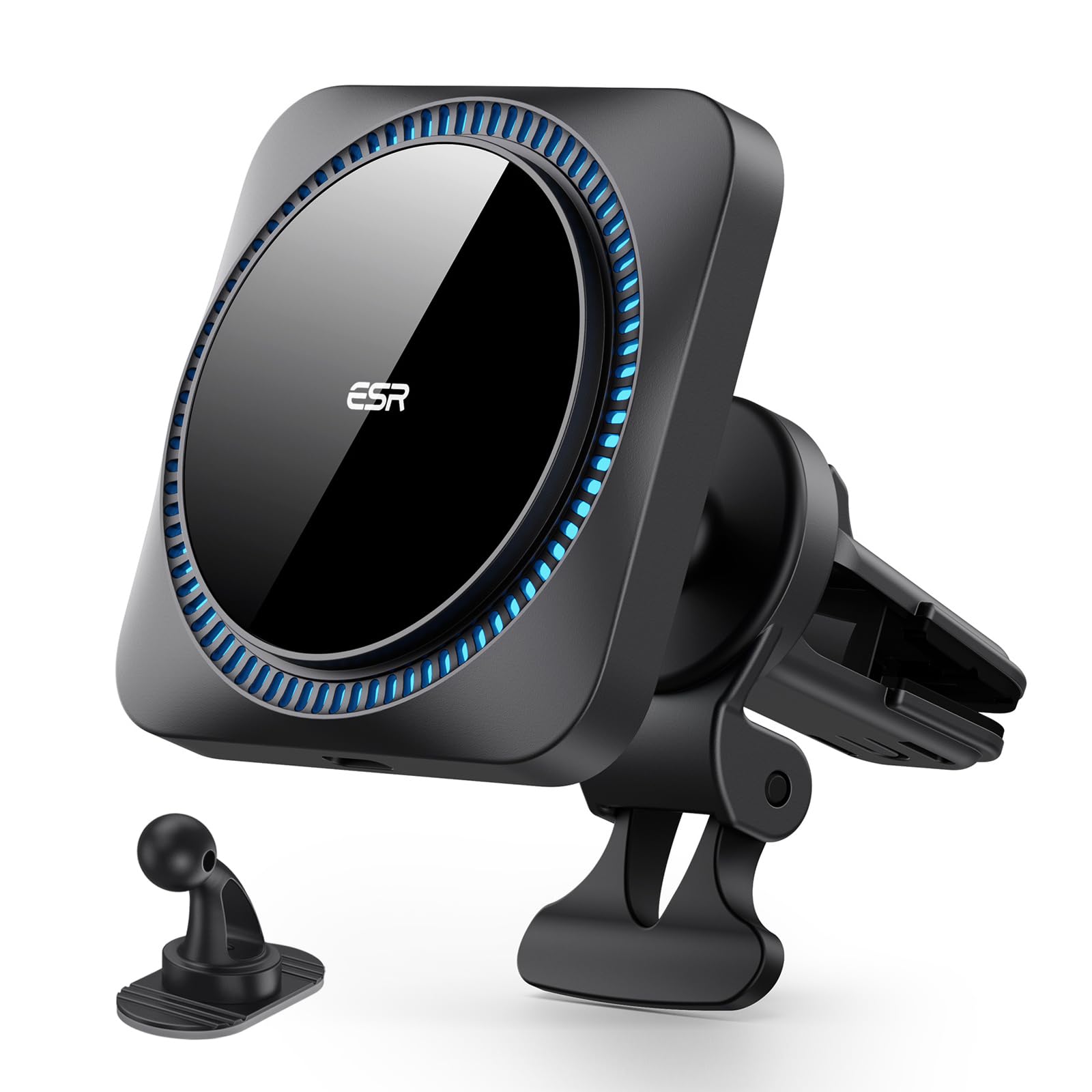 ESR for MagSafe Car Mount Charger with CryoBoost, Phone Cooling MagSafe Car Charger, Magnetic Wireless Car Charging, Air Vent/Dashboard Car Phone Holder for iPhone 16/15/14/13/12, S25, Fast Charging