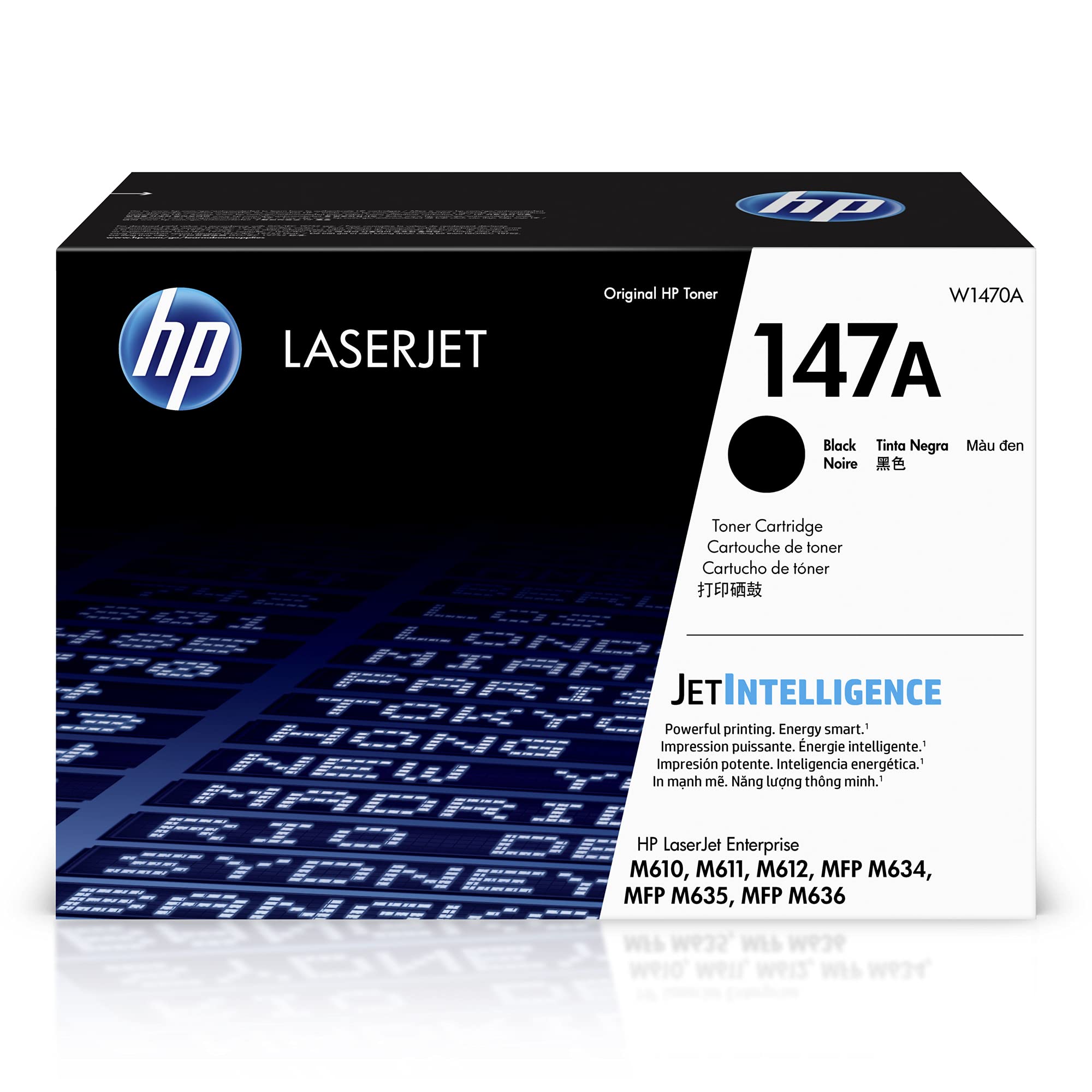 HP 147A Black Toner Cartridge for HP Printers | Works with Printer Series: LaserJet Enterprise M610, M611, M612, LaserJet Enterprise MFP M634, M635, M636 | W1470A
