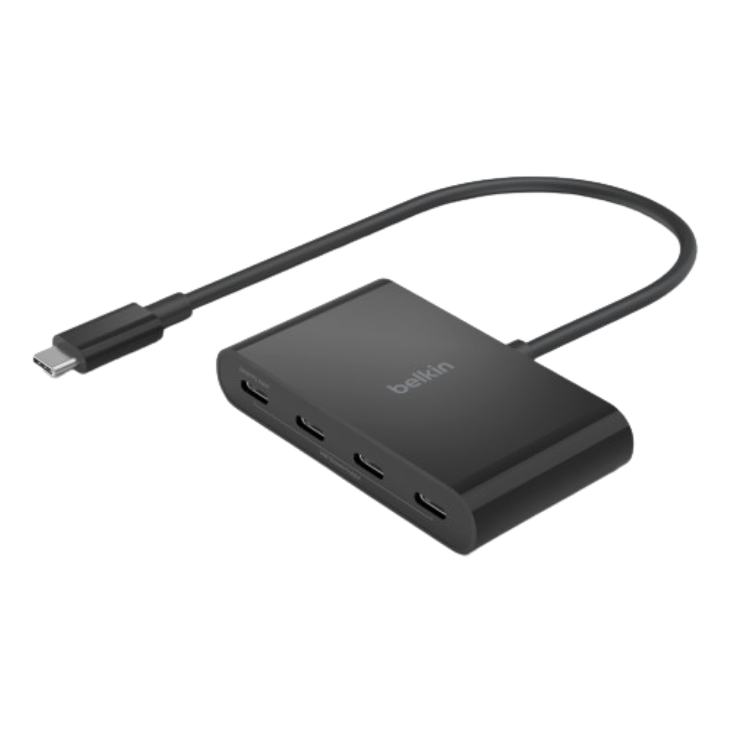 Belkin 4-Port USB-C 3.2 Gen 2 Hub with 100W Power Delivery and 10Gbps Data Transfer, High-Speed Multiport Adapter Splitter Compatible with MacBook Pro/Air, iPad Pro, iPhone 15, Chromebook, Surface, PC