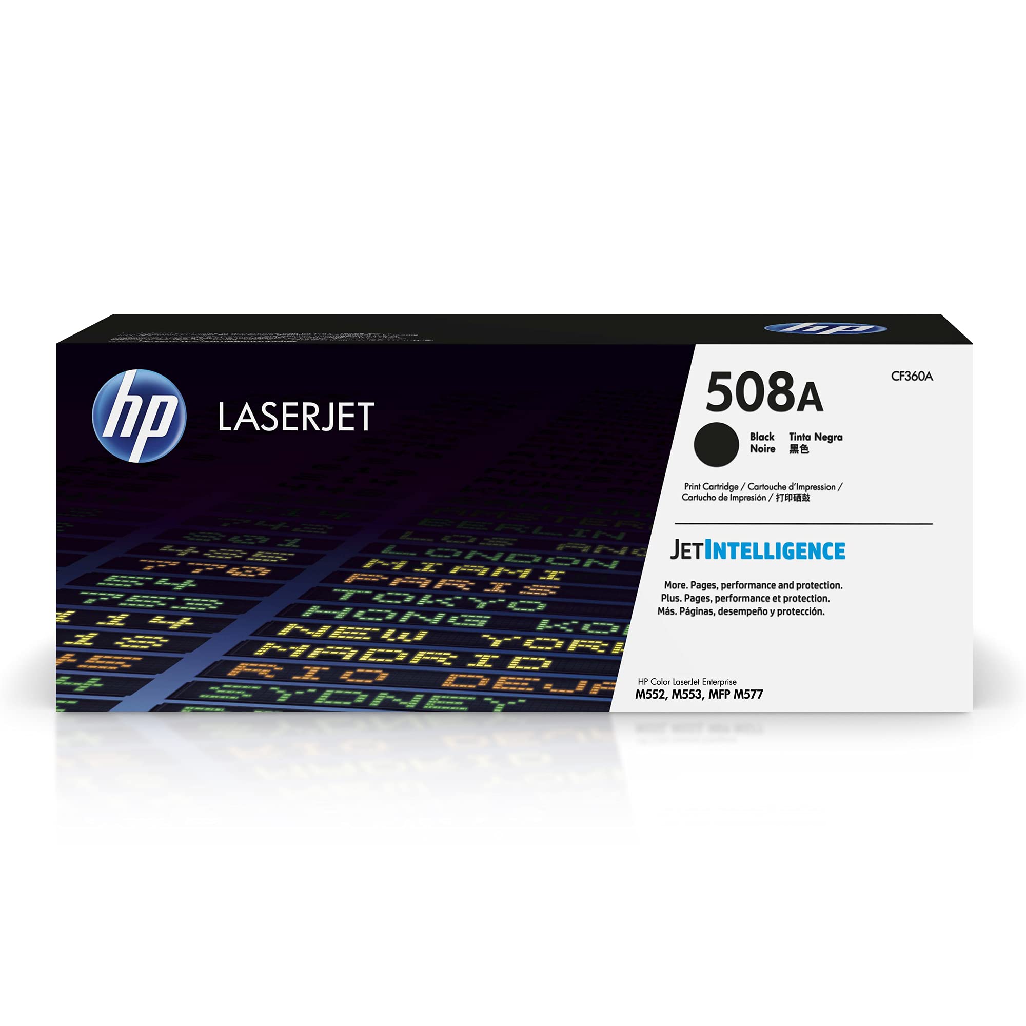 HP 508A Black Toner Cartridge | Works with HP Color LaserJet Enterprise M552, M553, HP Color LaserJet Enterprise MFP M577 Series | CF360A