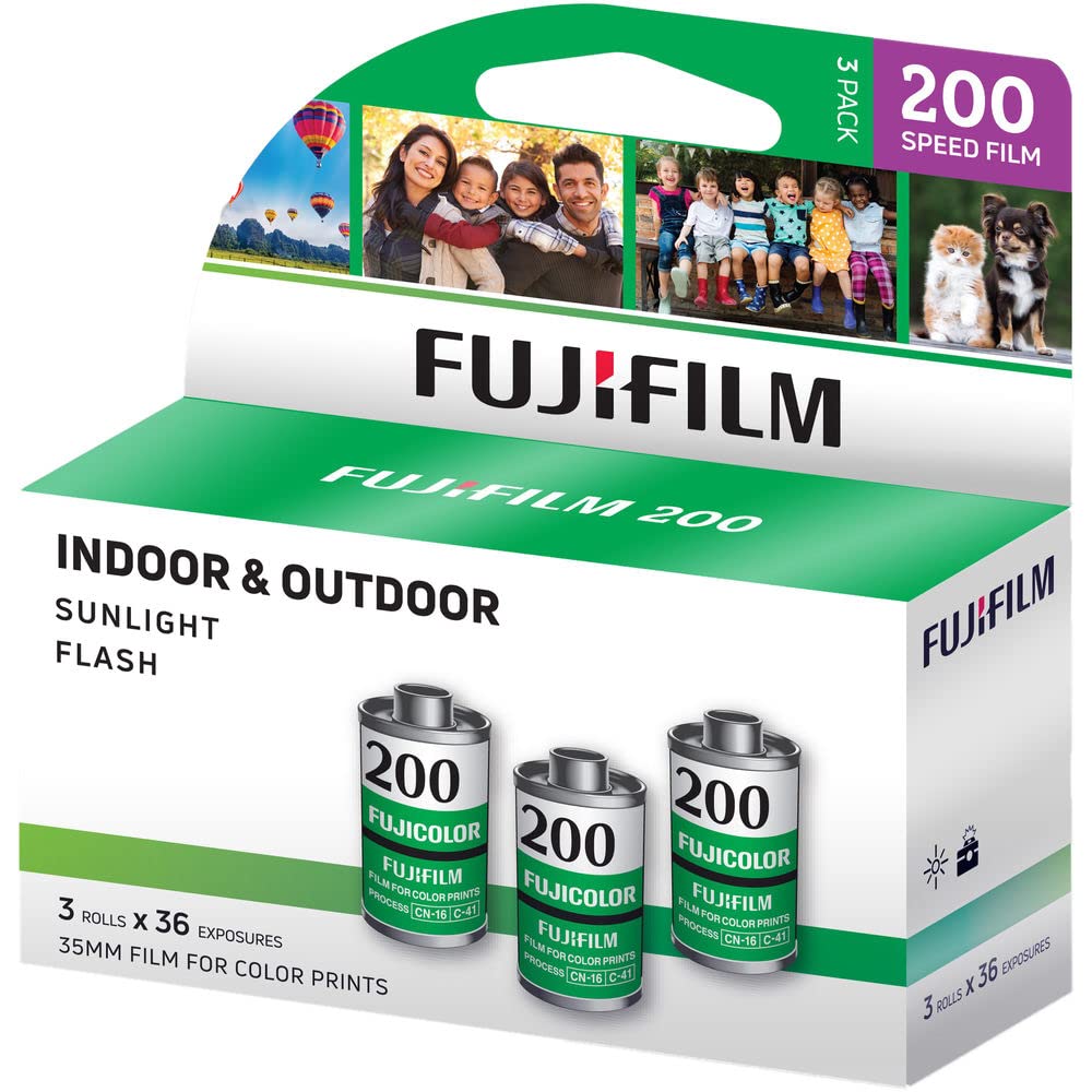 Fujifilm 600018966 Fujicolor 200 Color Negative Film, 3 Pack