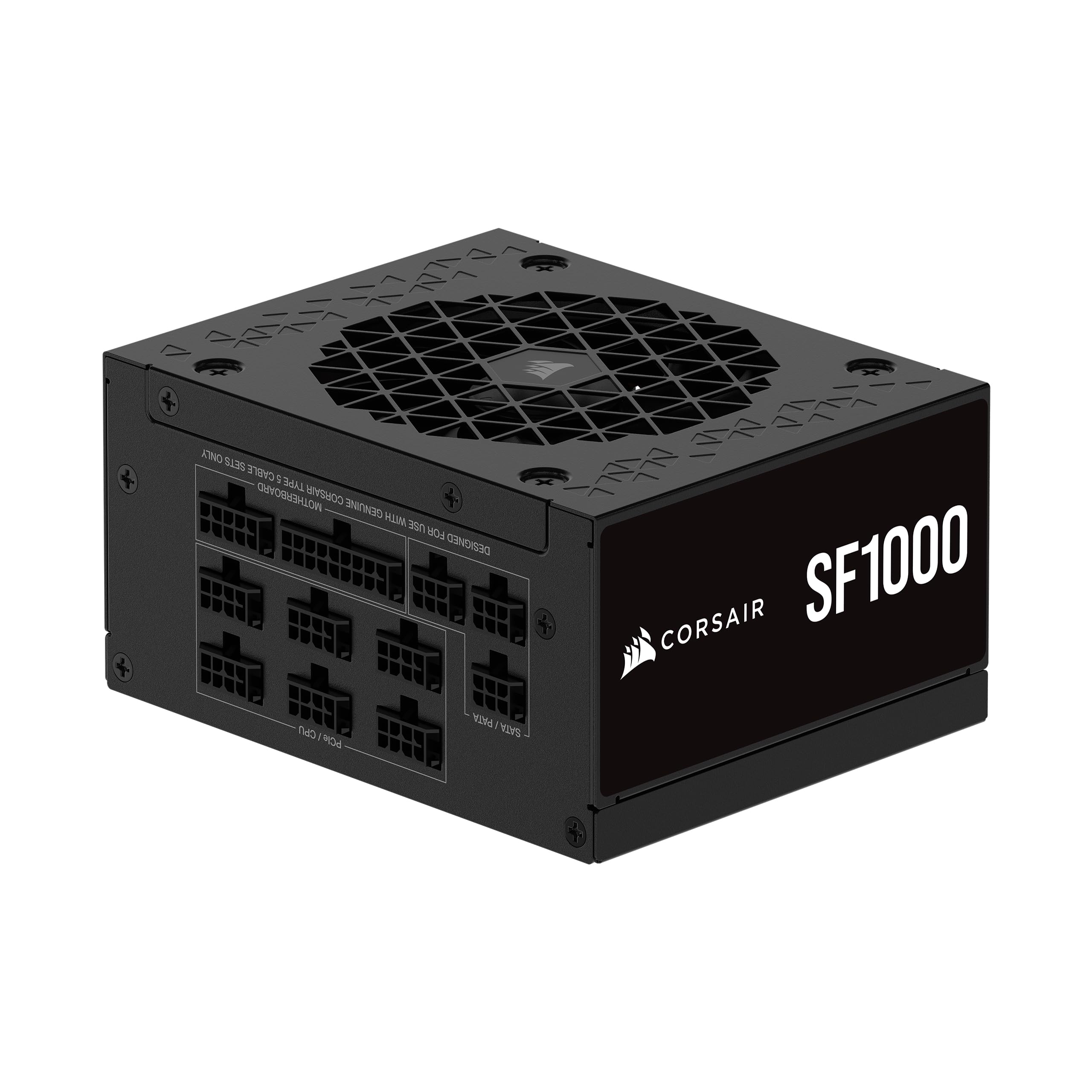 CORSAIR SF1000 (2024) Fully Modular Low Noise 80 Plus Platinum ATX Power Supply – 3.0 Compliant – PCIe 5.0 Ready – SFX-to-ATX Bracket Included – Black