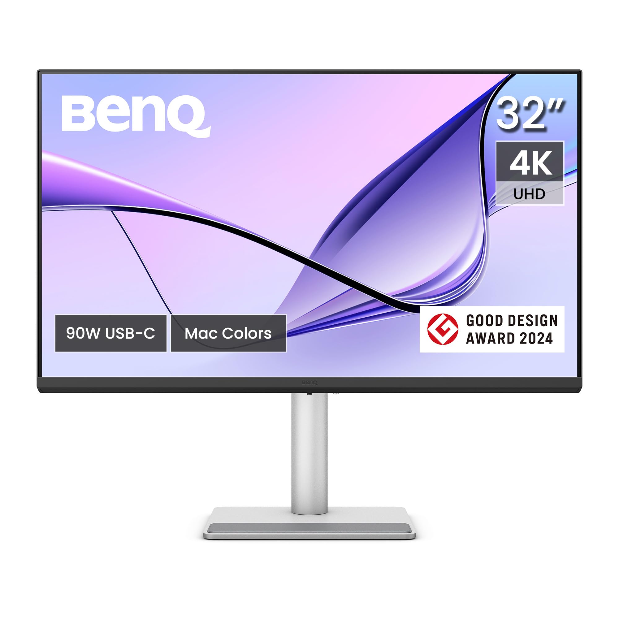 BenQ MA320U 32” 4K 3840x2160 Monitor for MacBook® Pro/Air, Dual USB-C, 90W Power Delivery, Mac Color Match, USB Hub, Brightness & Volume Control on Mac, Height & Tilt Adjustable Stand, P3 Color Gamut