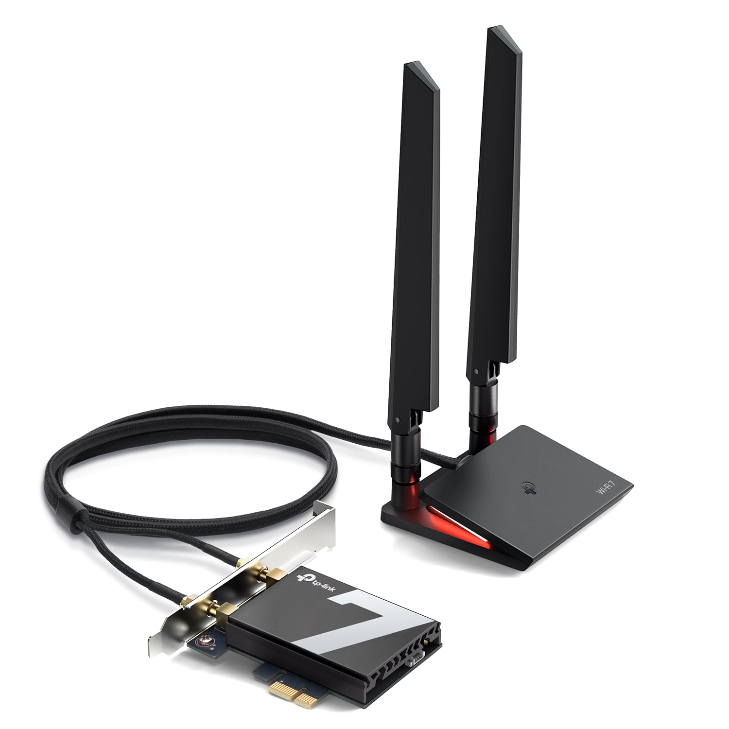 TP-Link WiFi 7 BE9300 PCIe WiFi Card for Desktop PC(Archer TBE550E), Tri-Band Wireless Adapter, Bluetooth 5.4, Multicolor Status LED, Supports AMD/Intel Motherboard, Not Compatible with Windows 10
