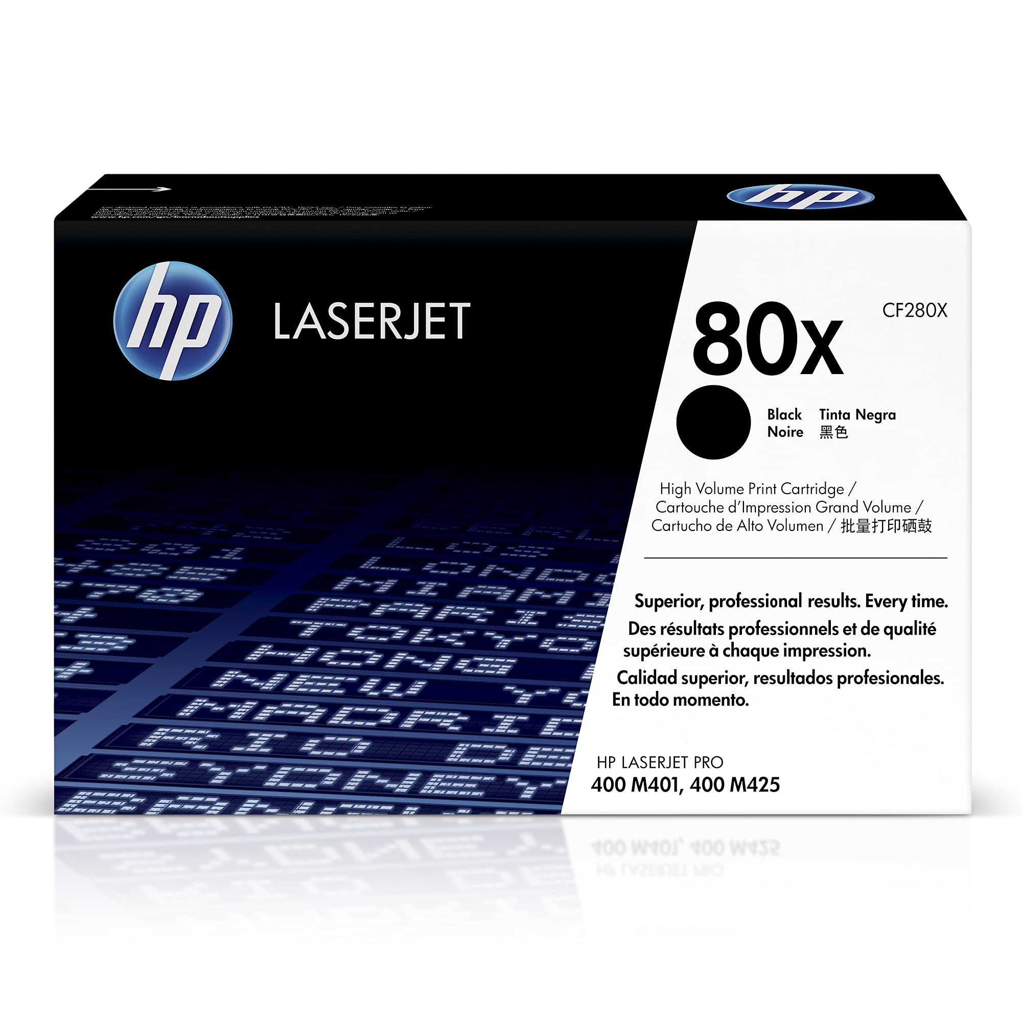 HP 80X Black High-yield Toner Cartridge for HP Printers | Works with LaserJet Pro 400 M401, M425 Series | CF280X