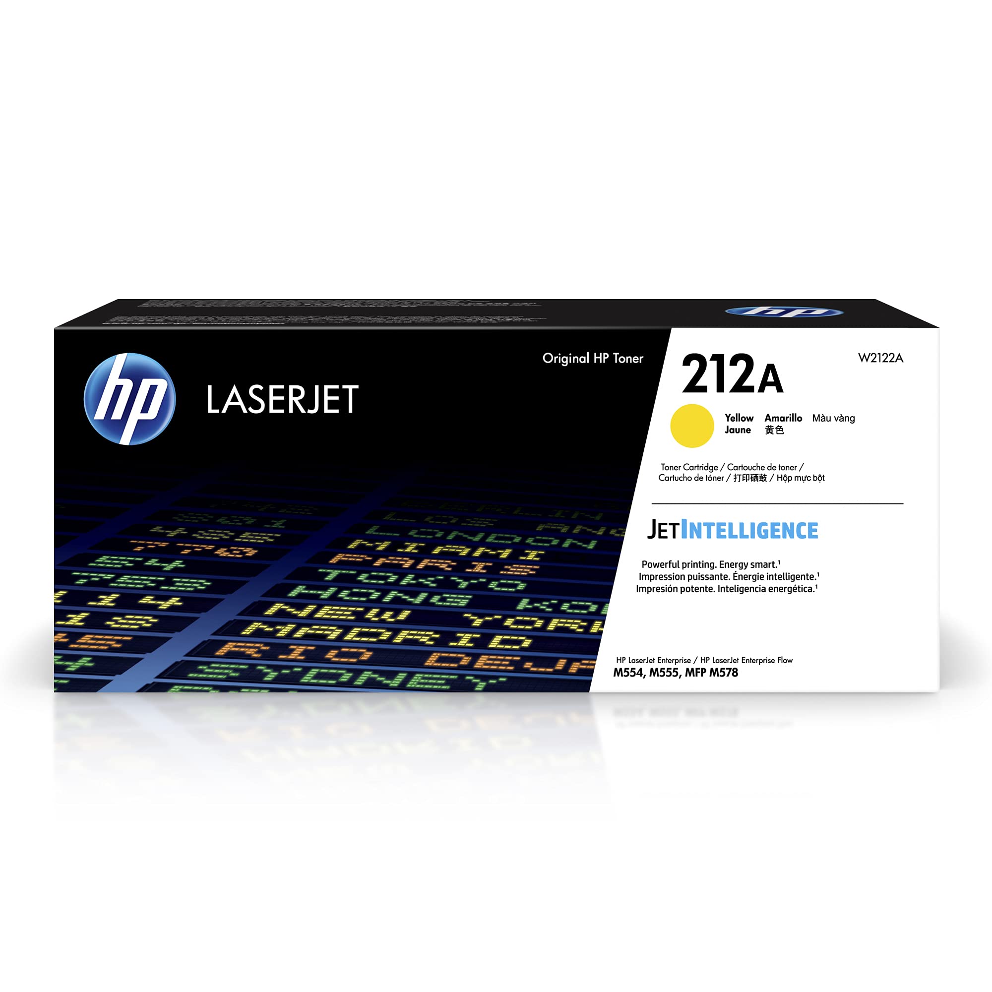 HP 212A Yellow Toner Cartridge | Works with HP Color LaserJet Enterprise M554, M555 Series, HP Color LaserJet Enterprise MFP M578 Series | W2122A