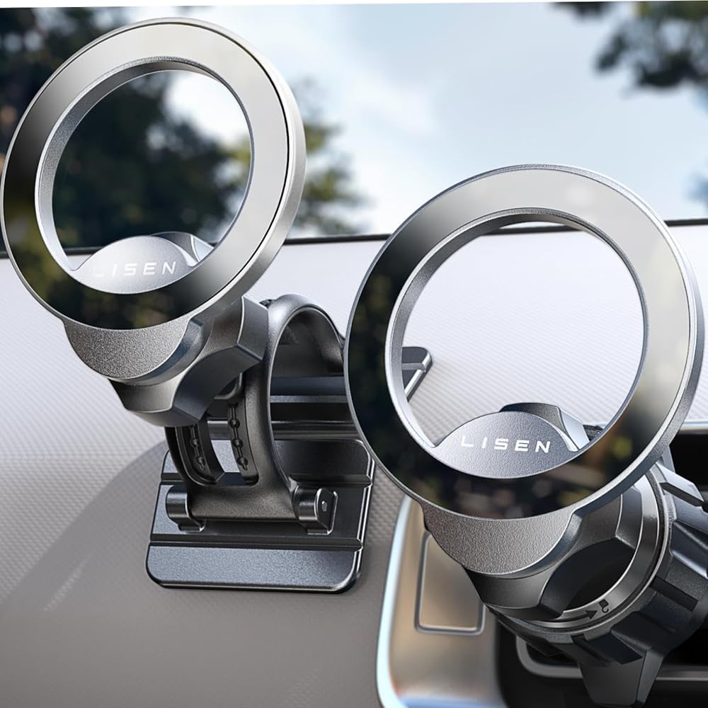 LISEN for MagSafe Car Mount [95% Increase Magnetism] Magnetic Phone Holders for Your Car,Car Accessories for Men Women Truck 360 Dashboard Vent Phone Mount for Garmin GPS Fit iPhone 16 15 14 13 12