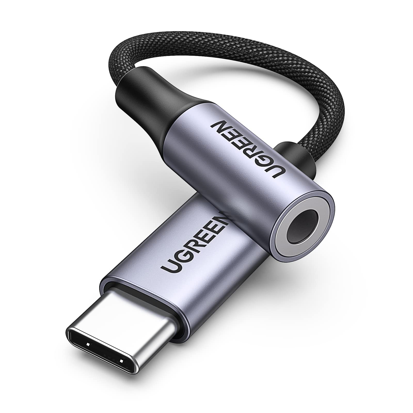 UGREEN USB C to 3.5mm Audio Adapter Type C to Headphone Aux Jack Dongle 24bit/96kHz HiFi DAC Cable Cord Compatible with iPhone 16 15 Pro Max/16 Plus, iPad, Galaxy S25 S24 Ultra, Pixel 9, Grey