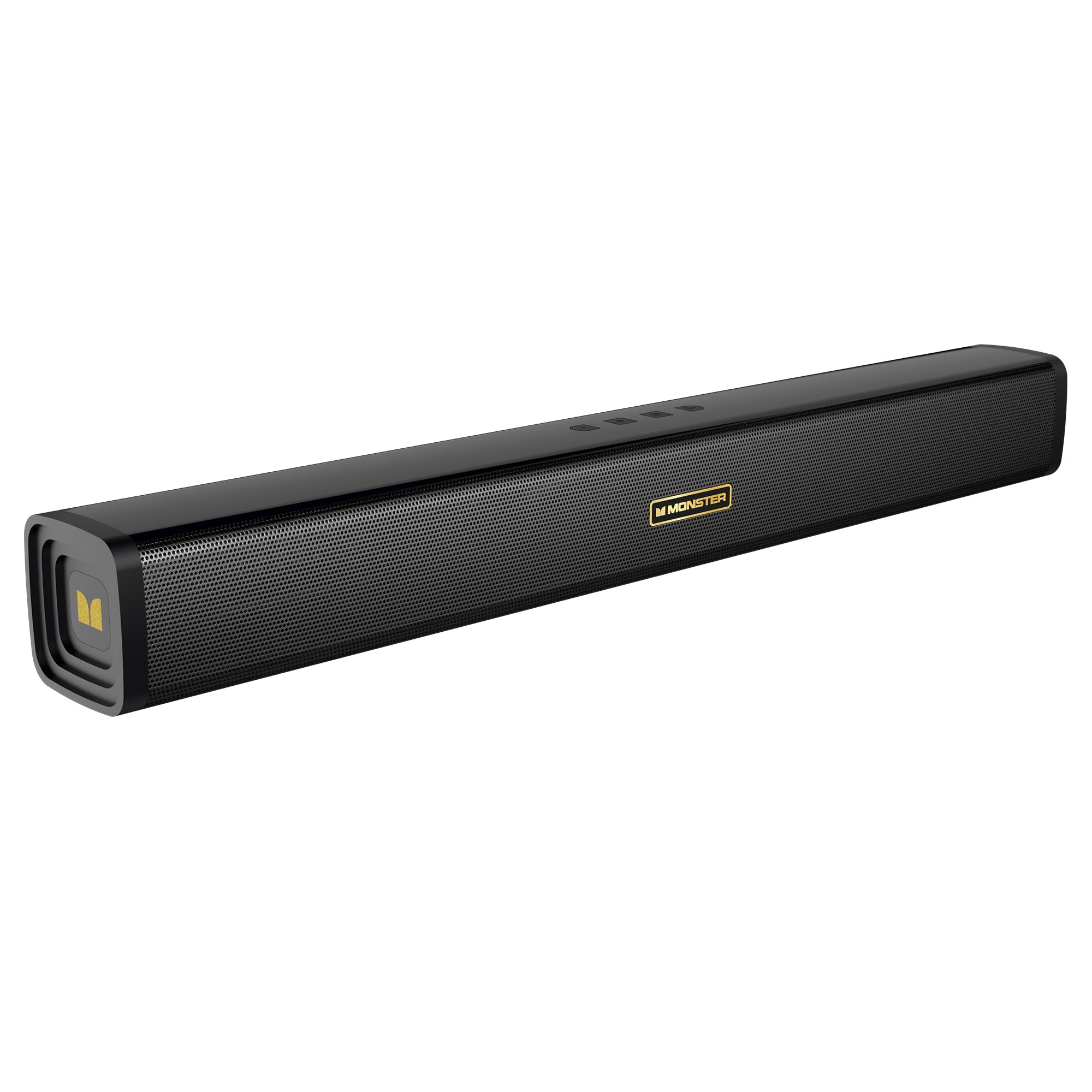 Monster S220 Bluetooth Soundbar for TV, Bluetooth 5.4 Sound Bar, 2.0CH with Dual Bass Diaphragm, All-in-one Home Theater Speakers, Compact, AUX/USB/TF Card Connection for TV/PC/Gaming/Projectors