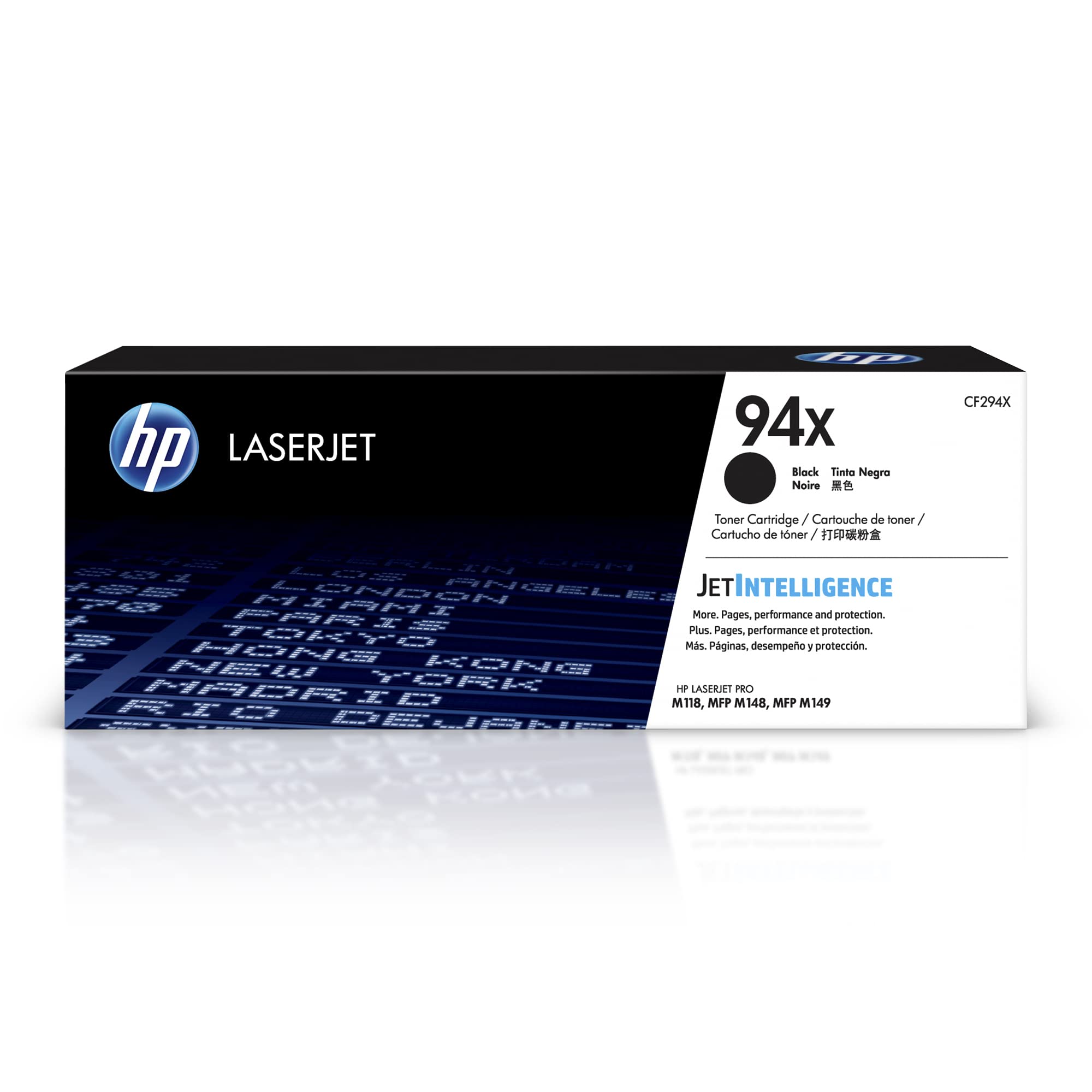 HP 94X Black High-yield Toner Cartridge | Works with HP LaserJet Pro M118 Series; HP LaserJet Pro MFP M148, M149 Series | CF294X, Black 14.09 x 4.25 x 5.3 in