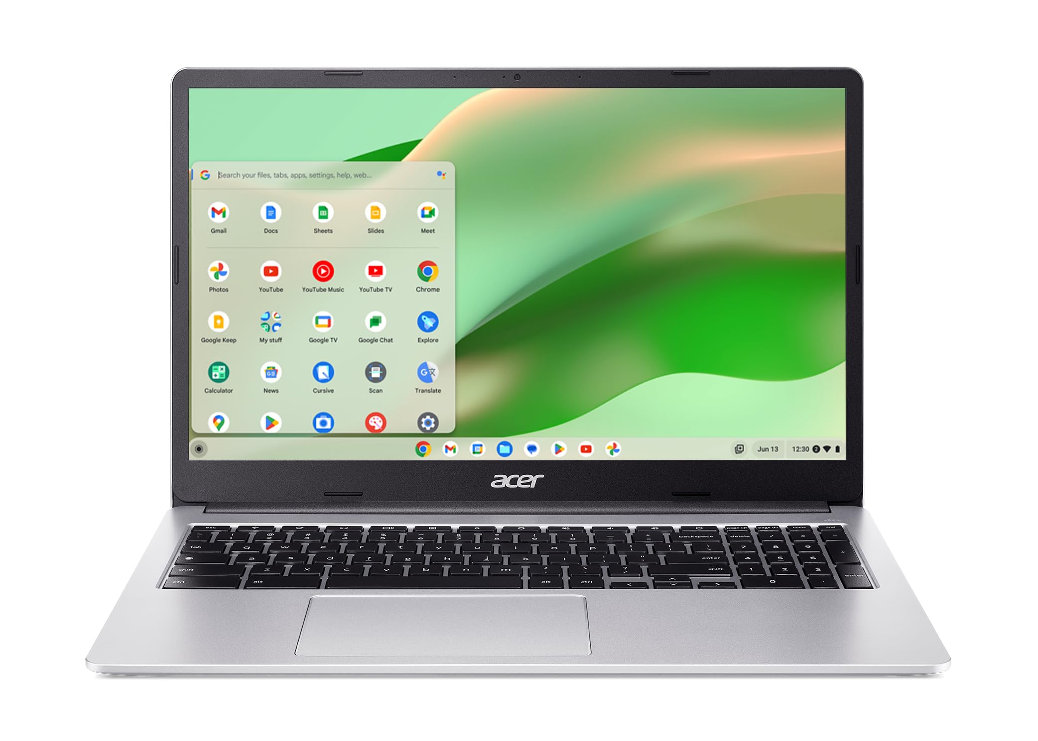 Acer Chromebook 315 Laptop | Intel Celeron N4500 | 15.6" Full HD IPS Display | Intel UHD Graphics | 4GB LPDDR4X | 64GB eMMC | Intel Wi-Fi 6 | DTS Audio | USB Type-C | Chrome OS | CB315-4H-C8XU,Silver