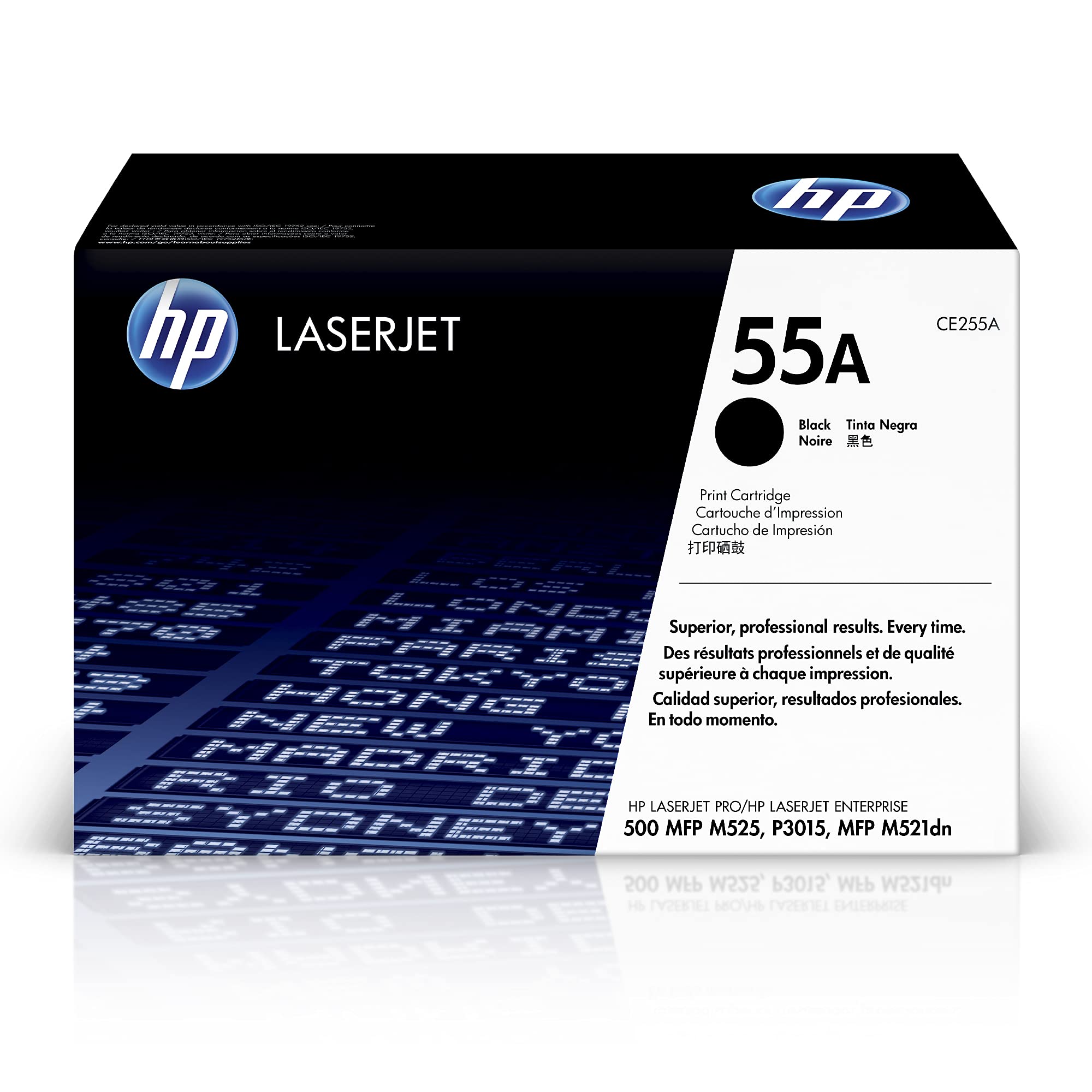 HP 55A Black Toner Cartridge for HP Printers | Works with Printer Series: LaserJet Enterprise 500 MFP M525, P3015, LaserJet Pro MFP M521 | CE255A