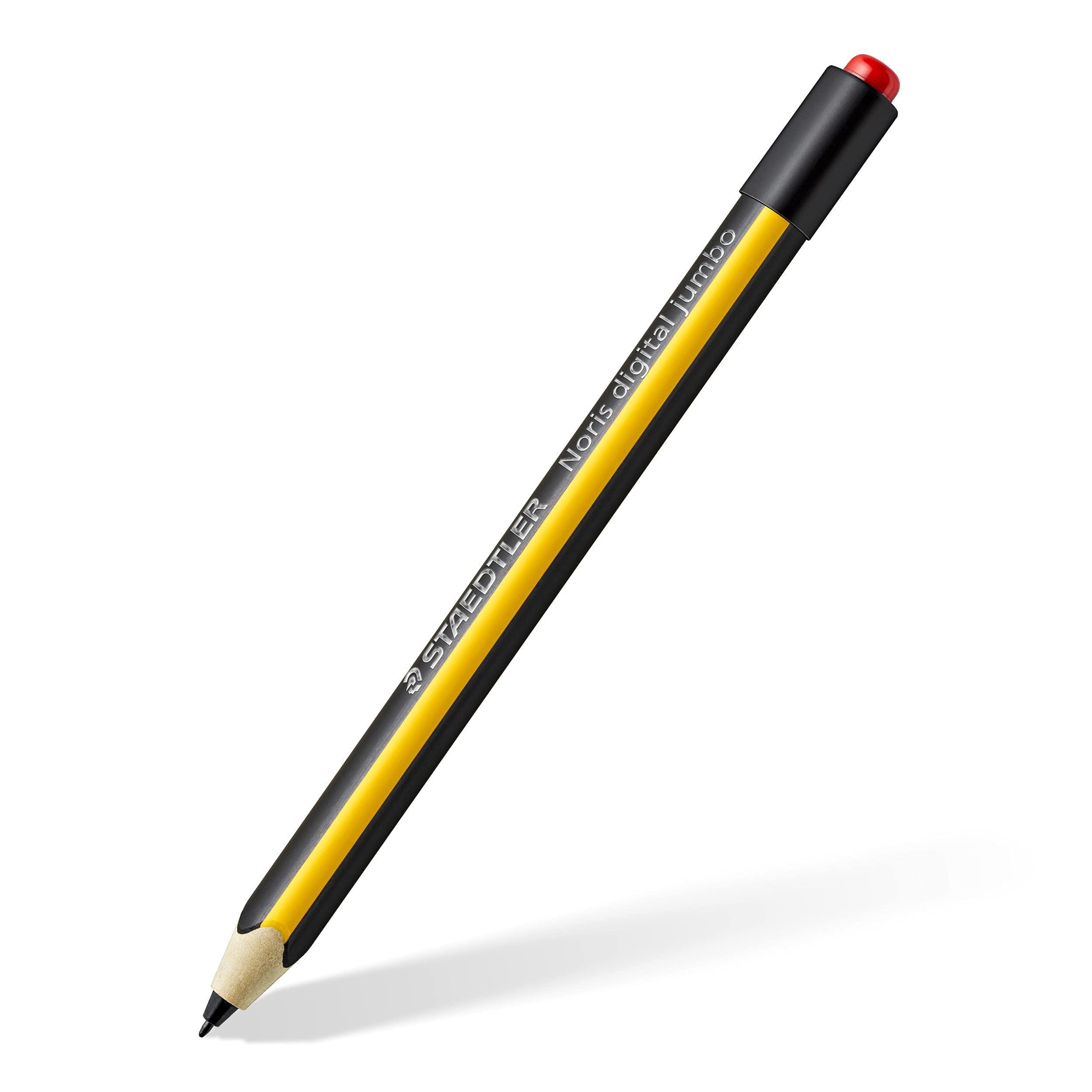 STAEDTLER Noris Jumbo Digital Stylus Pen: No Charging, EMR Palm Rejection, 4.096 Pressure Levels, Hexagonal Shape, Natural Writing and Drawing on Touchscreen Tablet, Laptop, Phone