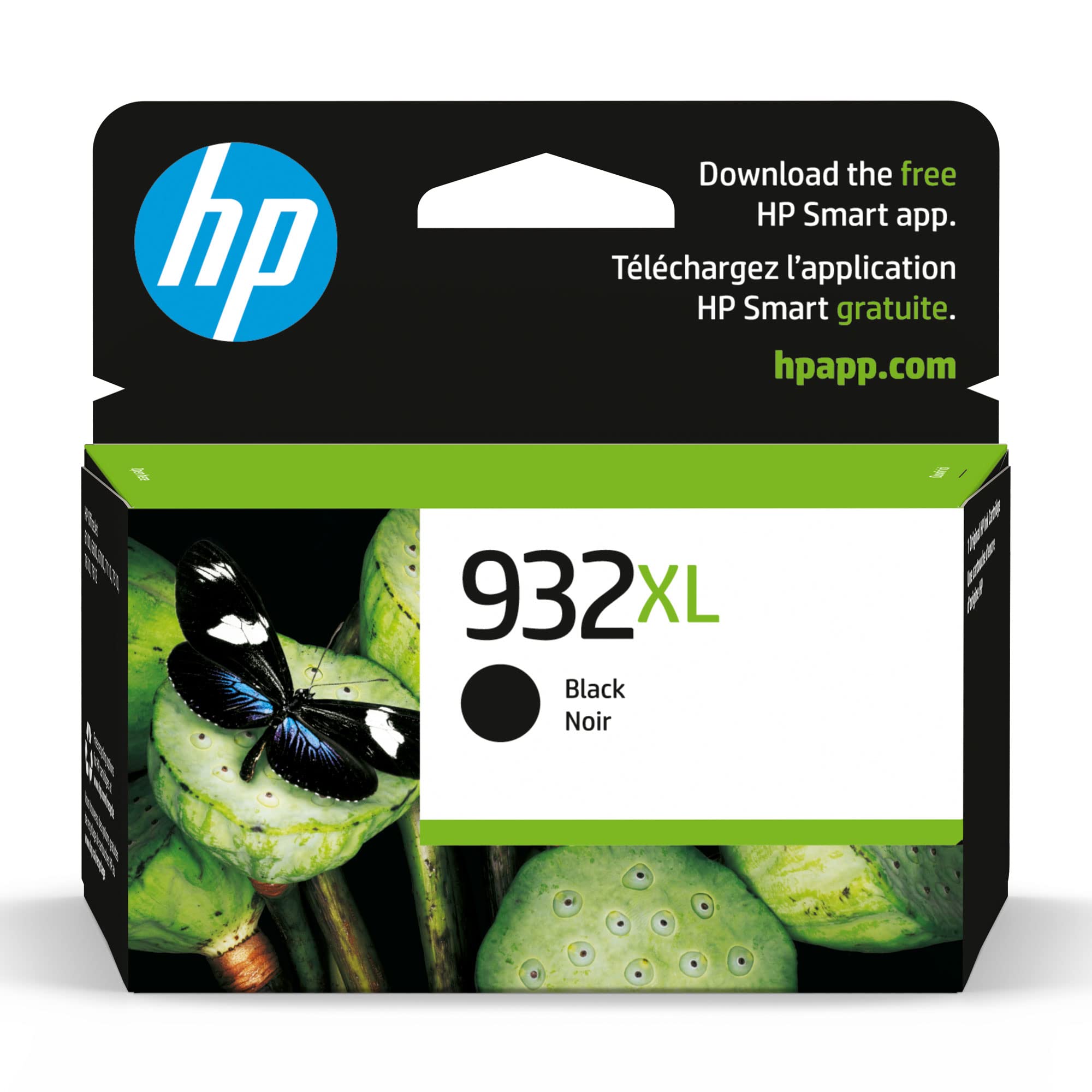 HP 932XL Black High-yield Ink Cartridge for HP Printers | Works with Printer Series: OfficeJet 6100, 6600, 6700, 7110, 7510, 7610, 7612 | CN053AN