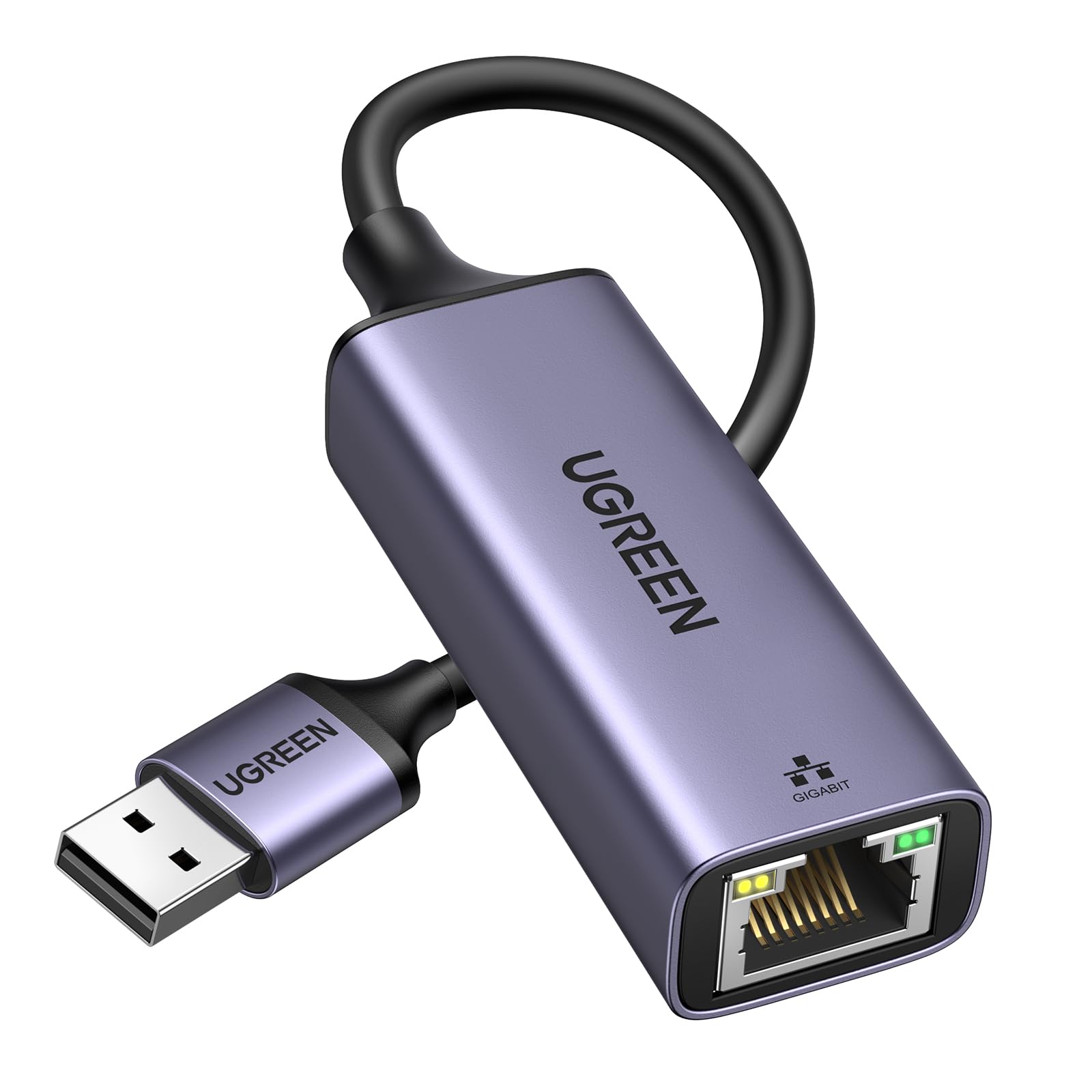 UGREEN USB to Ethernet Adapter, Plug and Play Ethernet Adapter, Aluminium Shell, 1Gbps Gigabit RJ45 to USB 3.0 Network Dongle, Compatible with Nintendo Switch, Laptop, MacBook, Surface Pro, Windows