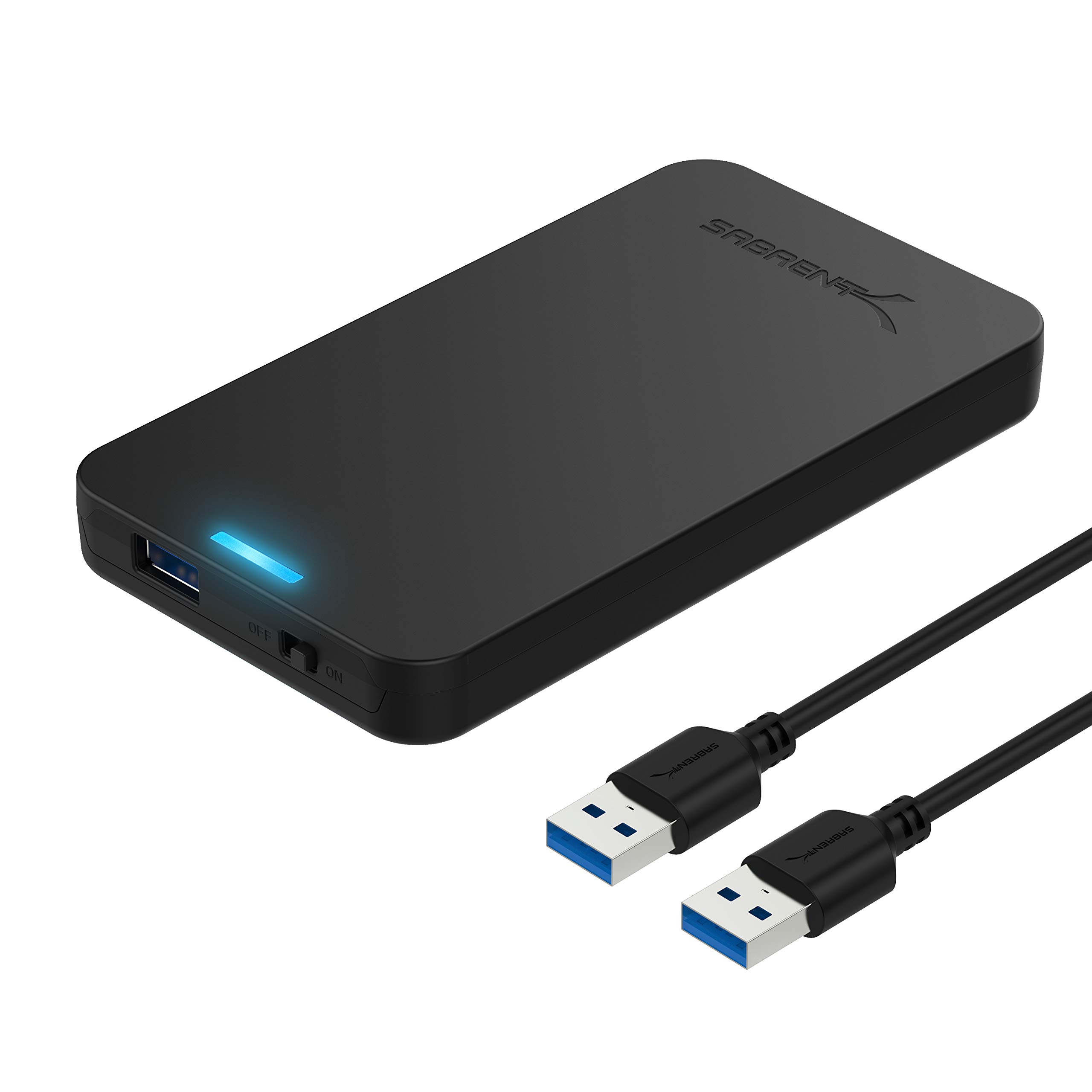 SABRENT 2.5 Inch SATA to USB 3.0 Tool Free External Hard Drive Enclosure [Optimized for SSD, Support UASP SATA III] Black (EC-UASP)